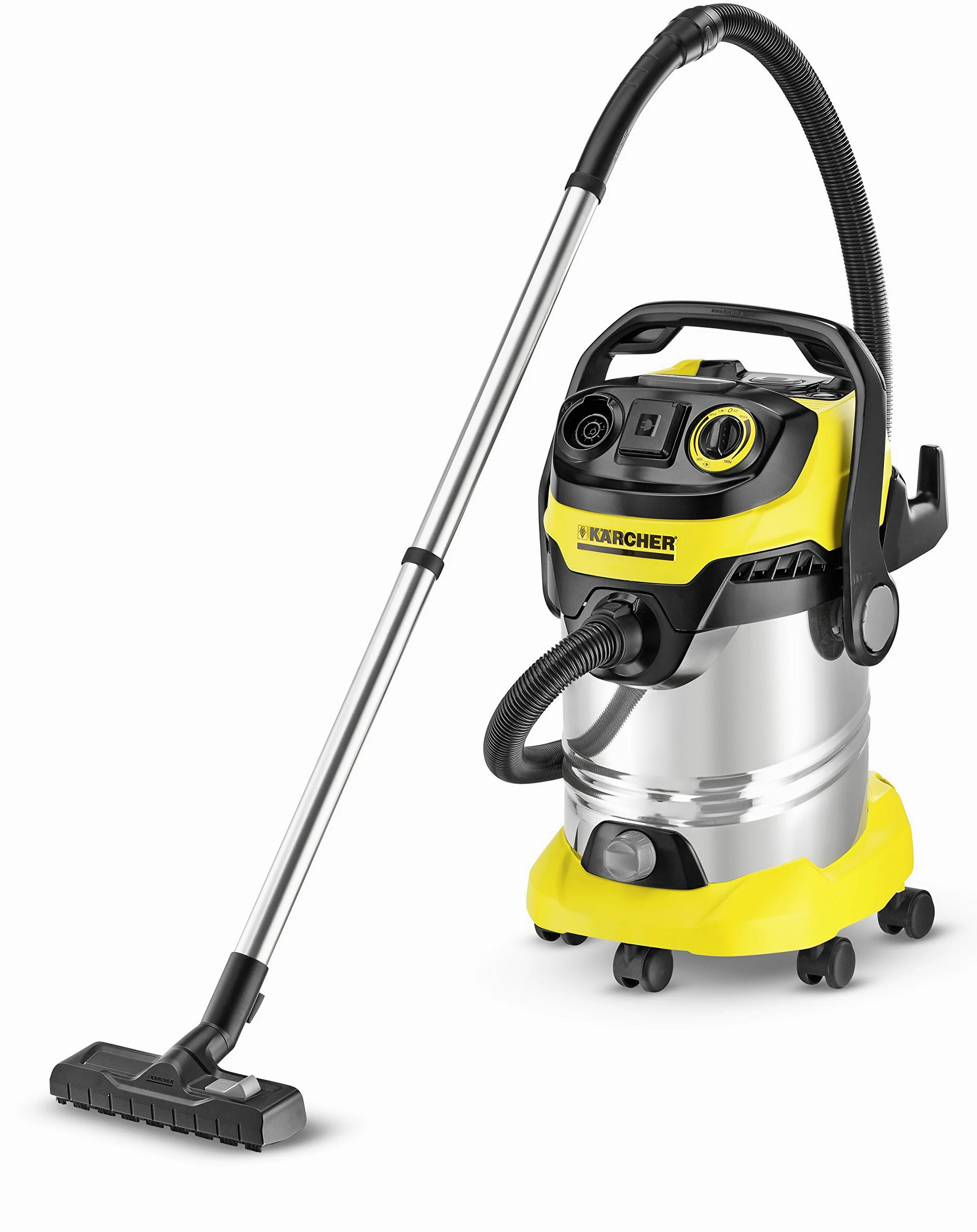 Kärcher WD 6 P Premium Aspirateur multifonction avec Prise d'asservissement/Cuve 30 L 1300 W Noir/Jaune