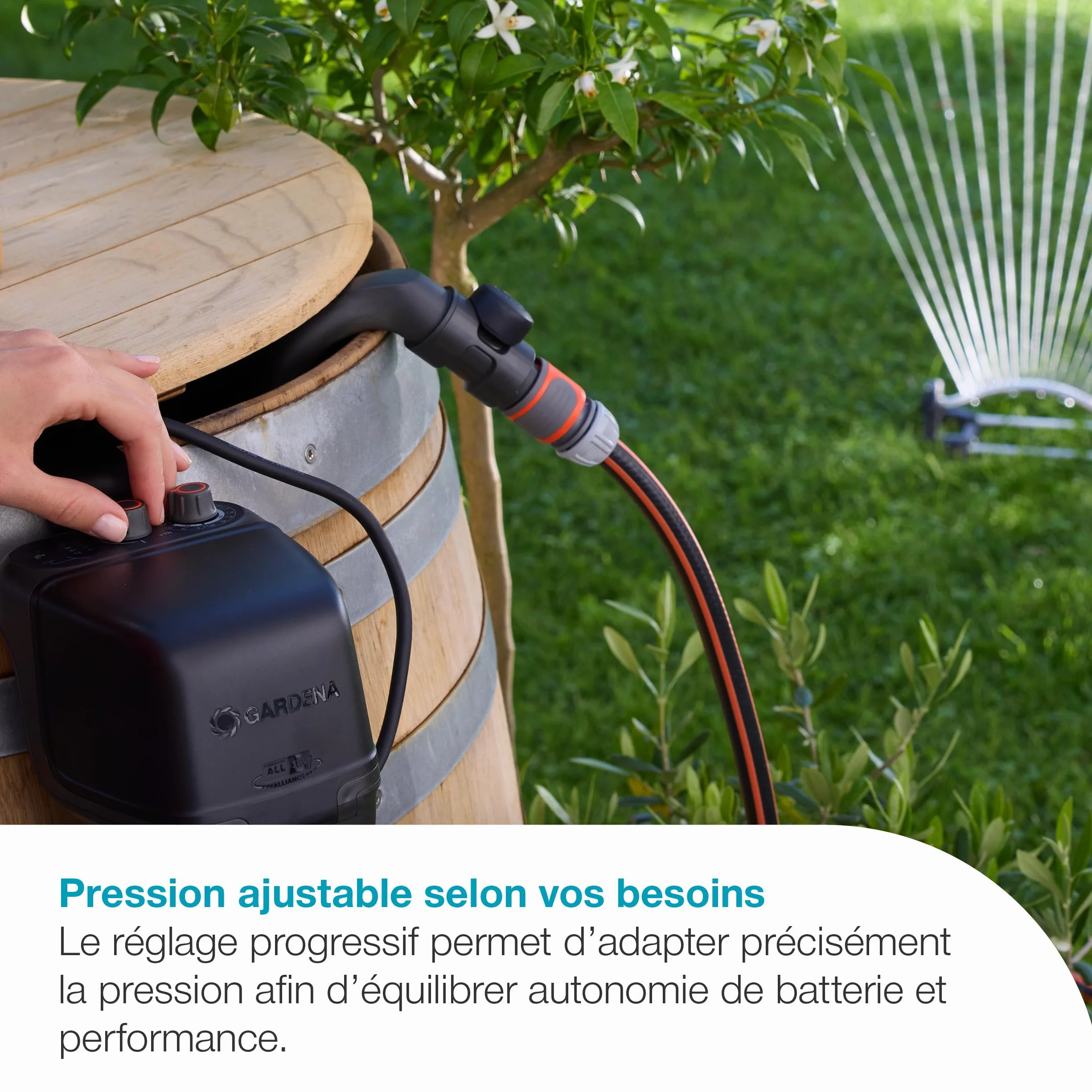 Gardena Pompe à eau automatique 18V P4A 2400 ComfortAutomatic Arrosage programmé