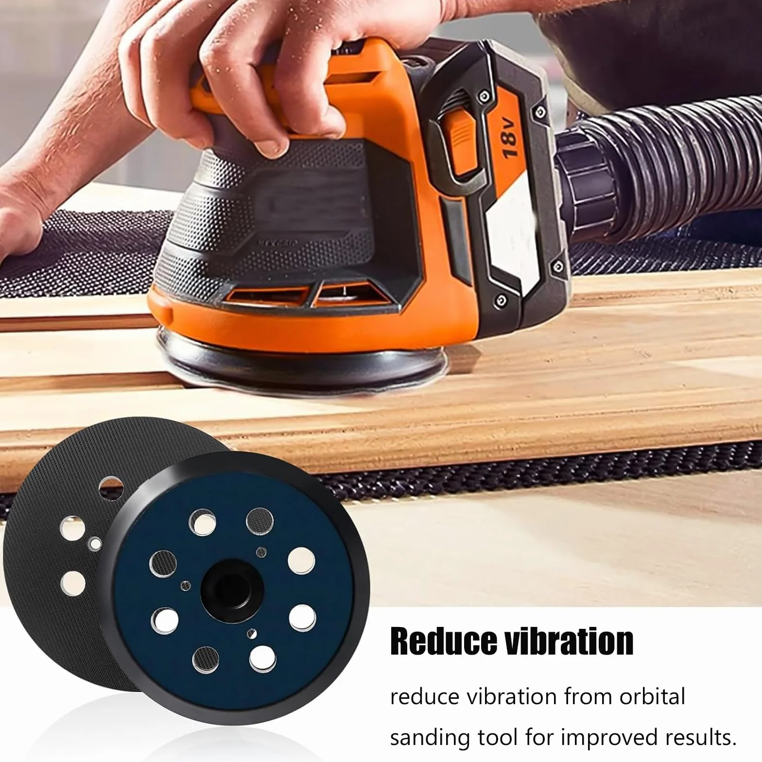 Makita 125mm Plateau de Ponçage 8 Trous Tampon de Remplacement pour BO5010 BO5030K BO5031K