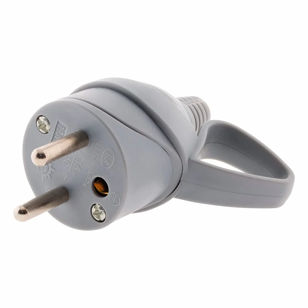 Zenitech Fiche mâle anneau 16A 2P+T gris