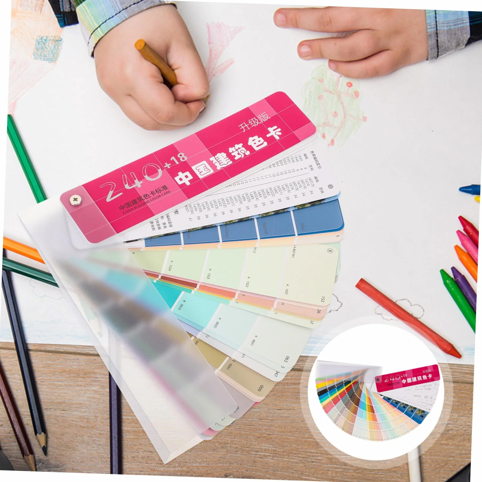 Jeu de Cartes Couleur Peinture 1 Set Papier Plastique Correspondance Couleurs Identification Projets Maison
