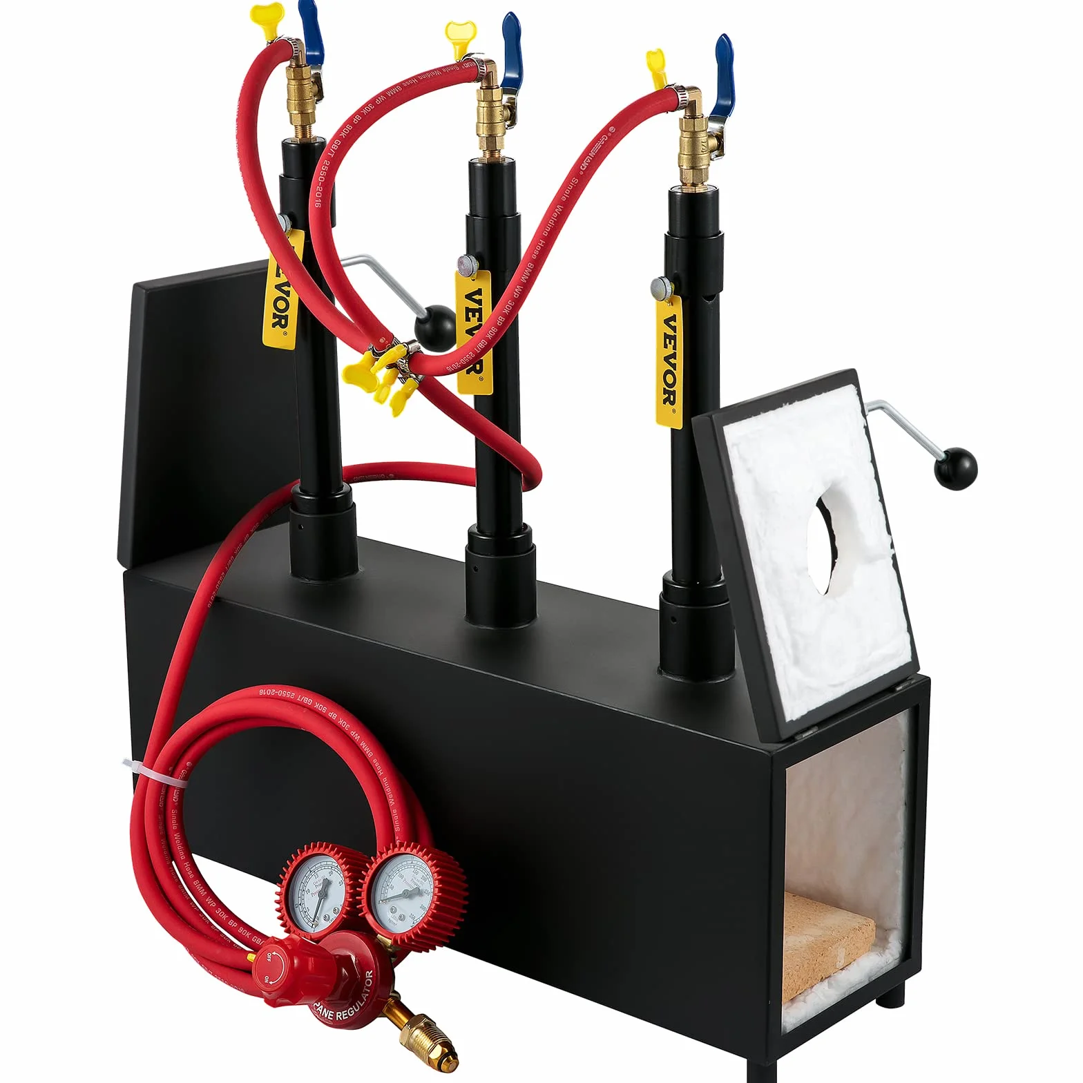 VEVOR Forge à Gaz Propane 15 L Four Fusion Portable 3 Brûleurs 230 kW·h Noir