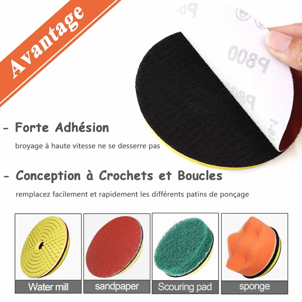 Mesee Lot de 2 Plateaux de Ponçage 125mm Disques Abrasifs M14 pour Meuleuse d'angle