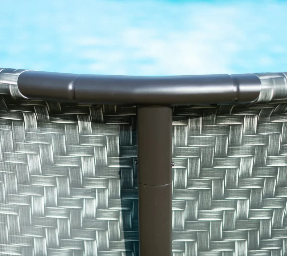 Summer Waves Piscine hors-sol Elite Frame rotin Gris Ø 488 x 122 cm