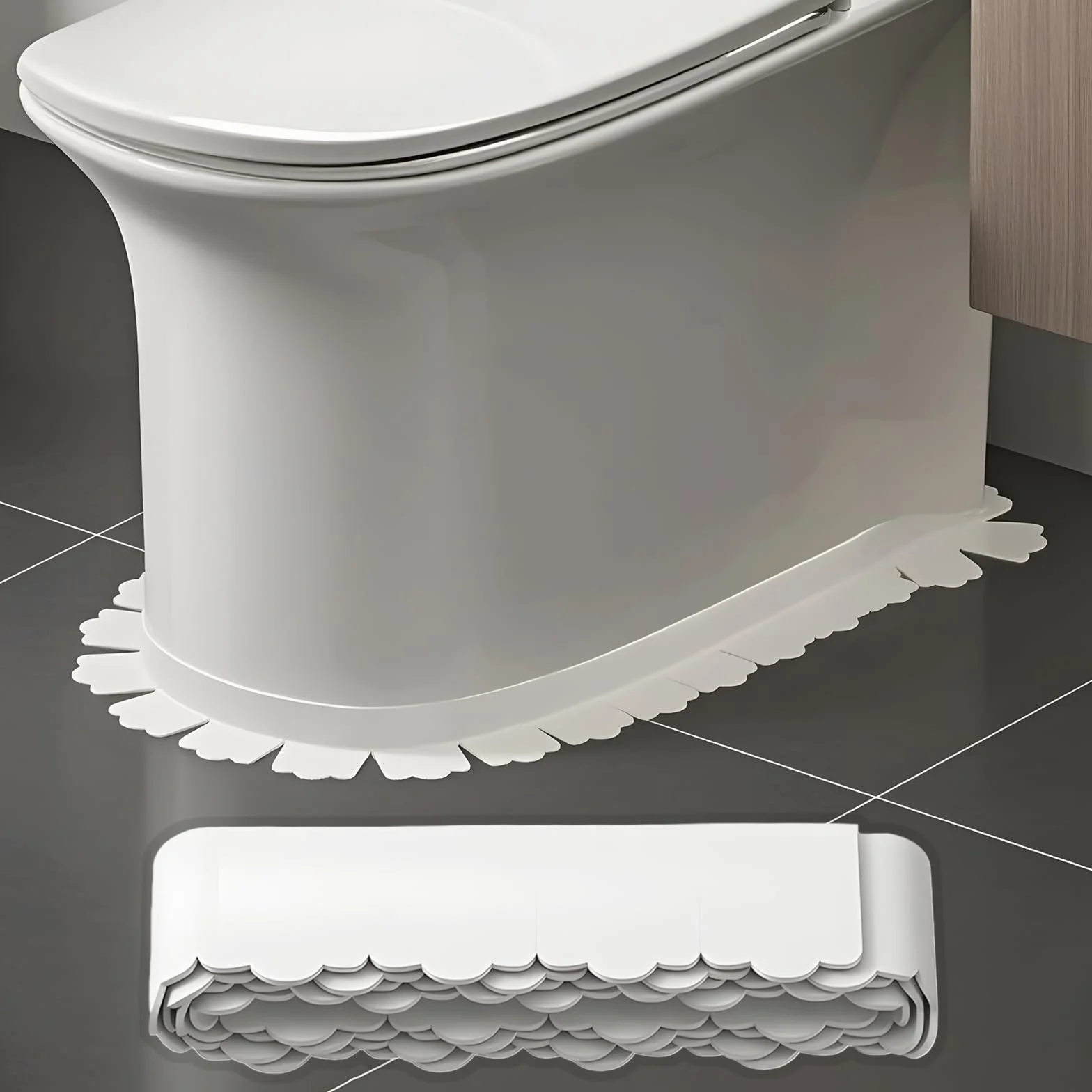 Ruban Adhésif Imperméable Autocollant pour Sol de Toilettes, Cuisine, Salle de Bain - Anti-Humidité et Moisissure (1.5 m)
