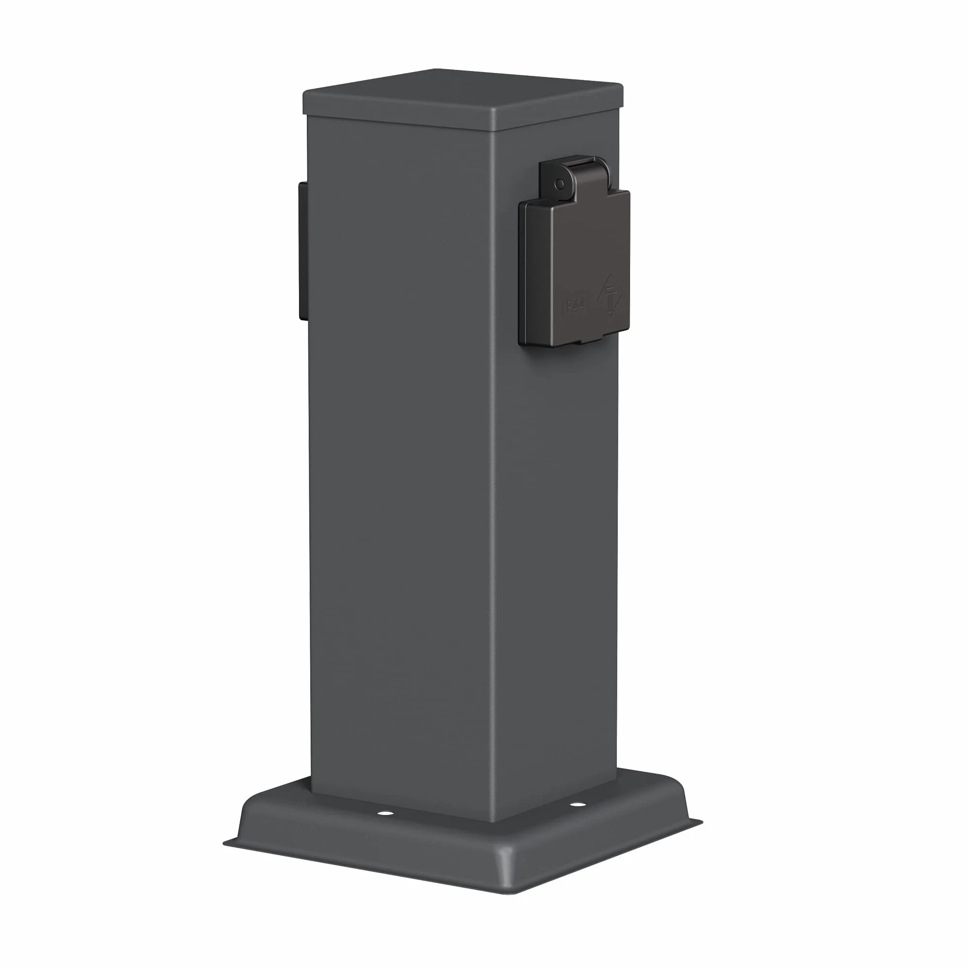 ledscom.de Colonne de Prises de Courant Polly extérieur IP44 Acier Inoxydable 27 cm