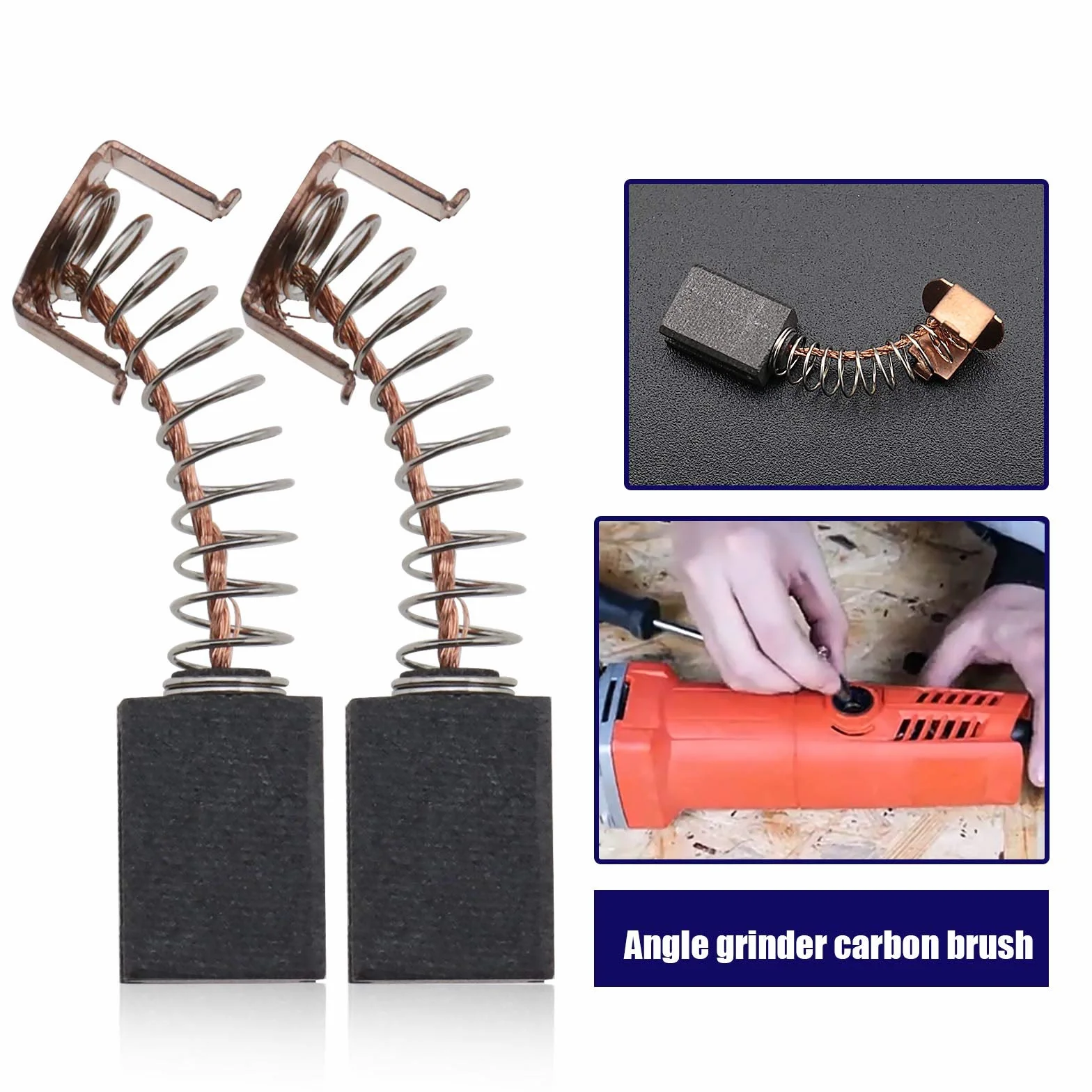 Brosses de carbone 6 x 16 x 18 mm compatible Titan TTB280DRH 1700 W lot de 2 paires