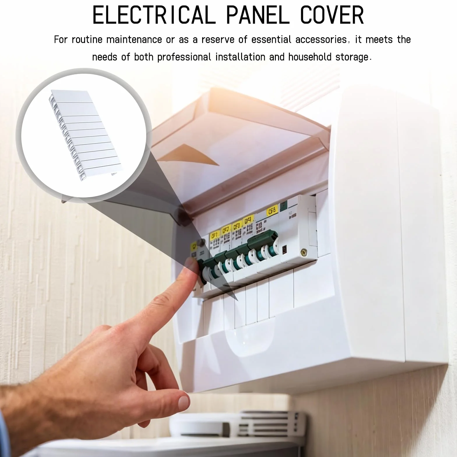 Cache-Vide pour Tableau Électrique Modulaire Blanc 12pces, Compatible Standard