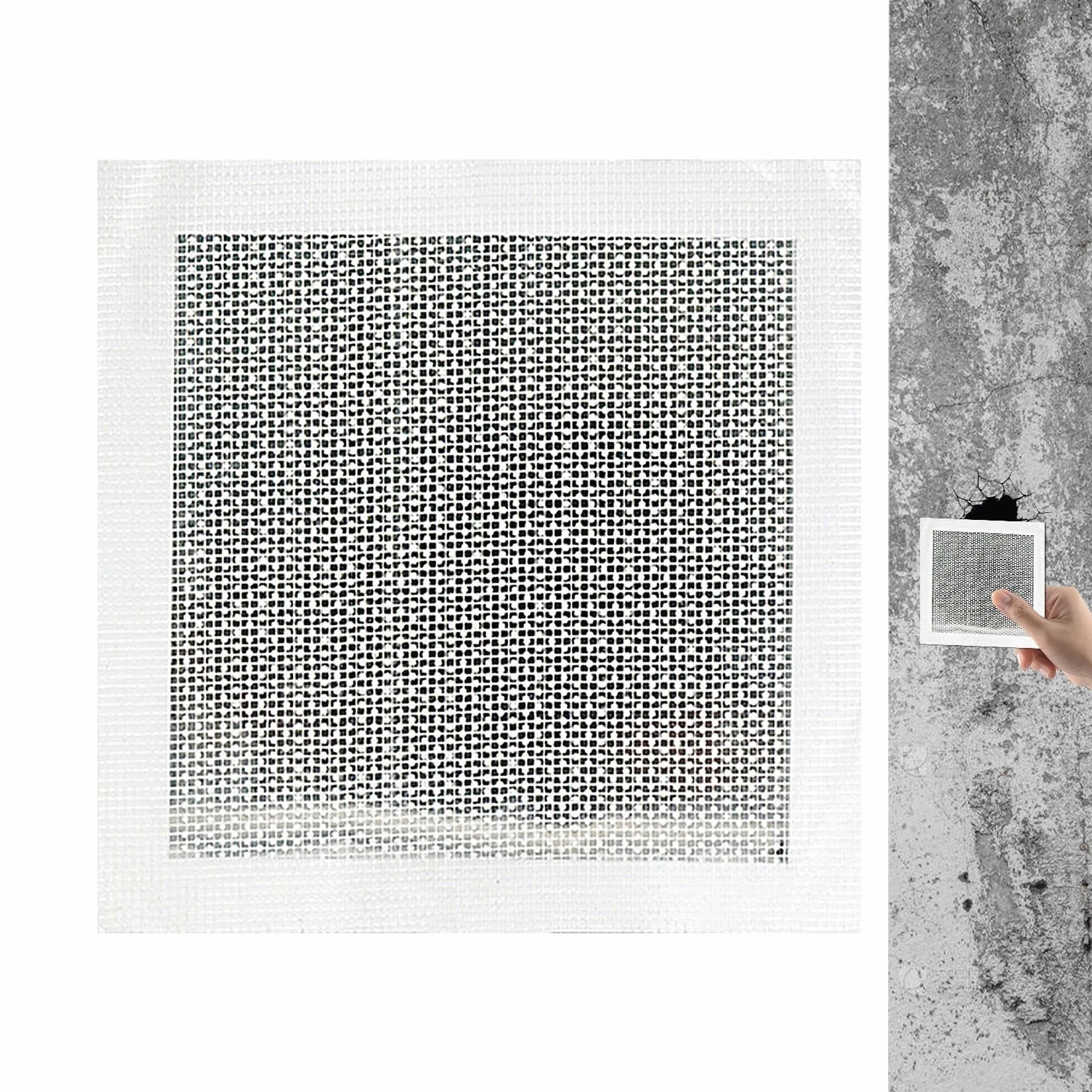 Patch de Réparation Mur en Aluminium 20x20cm - Réparation Rapide Fissures, Outil pour Plafond et Trou Mural