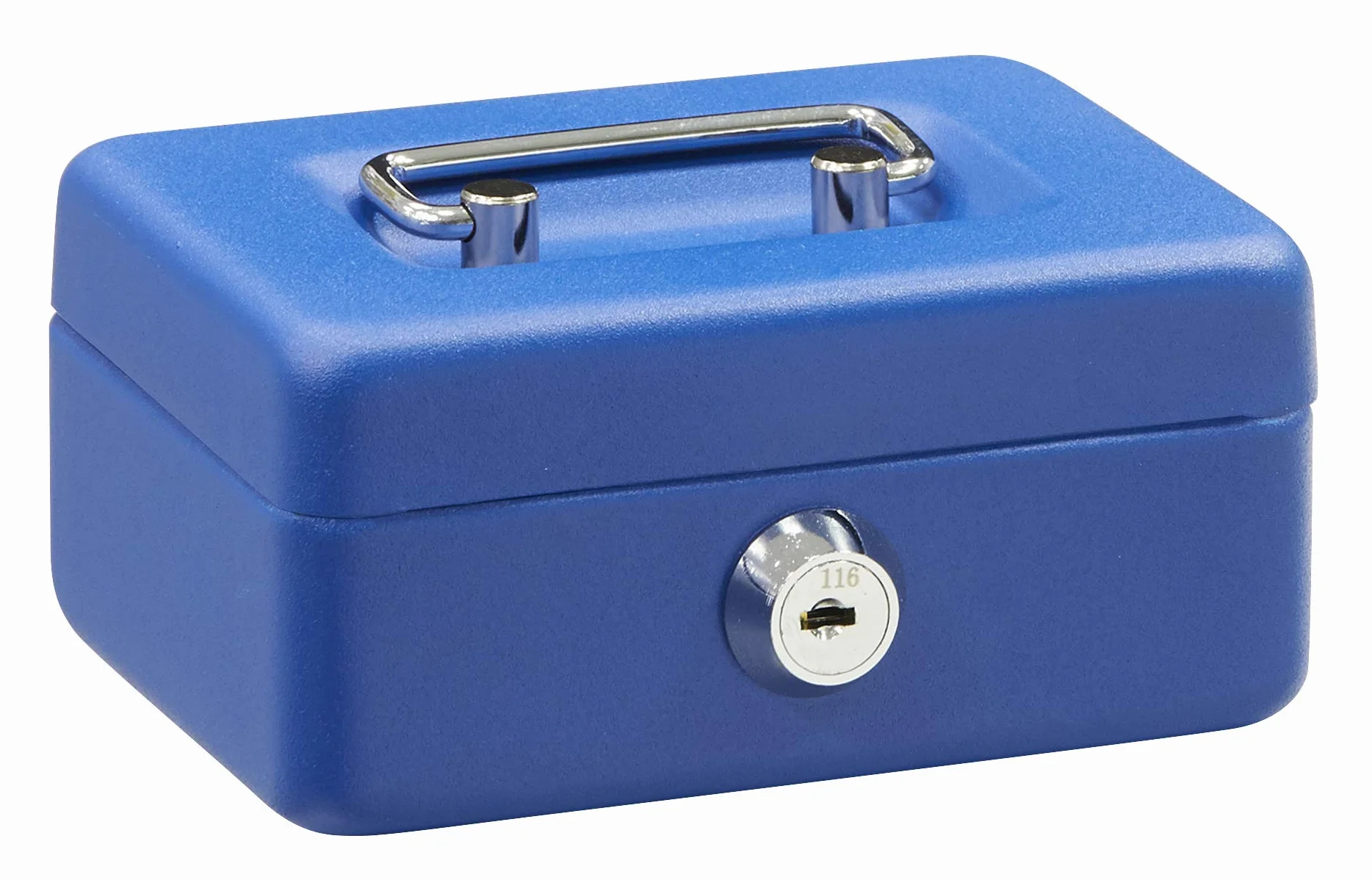 ARREGUI C9005 Coffre fort portatif caisse à monnaie acier 12,5 cm Bleu