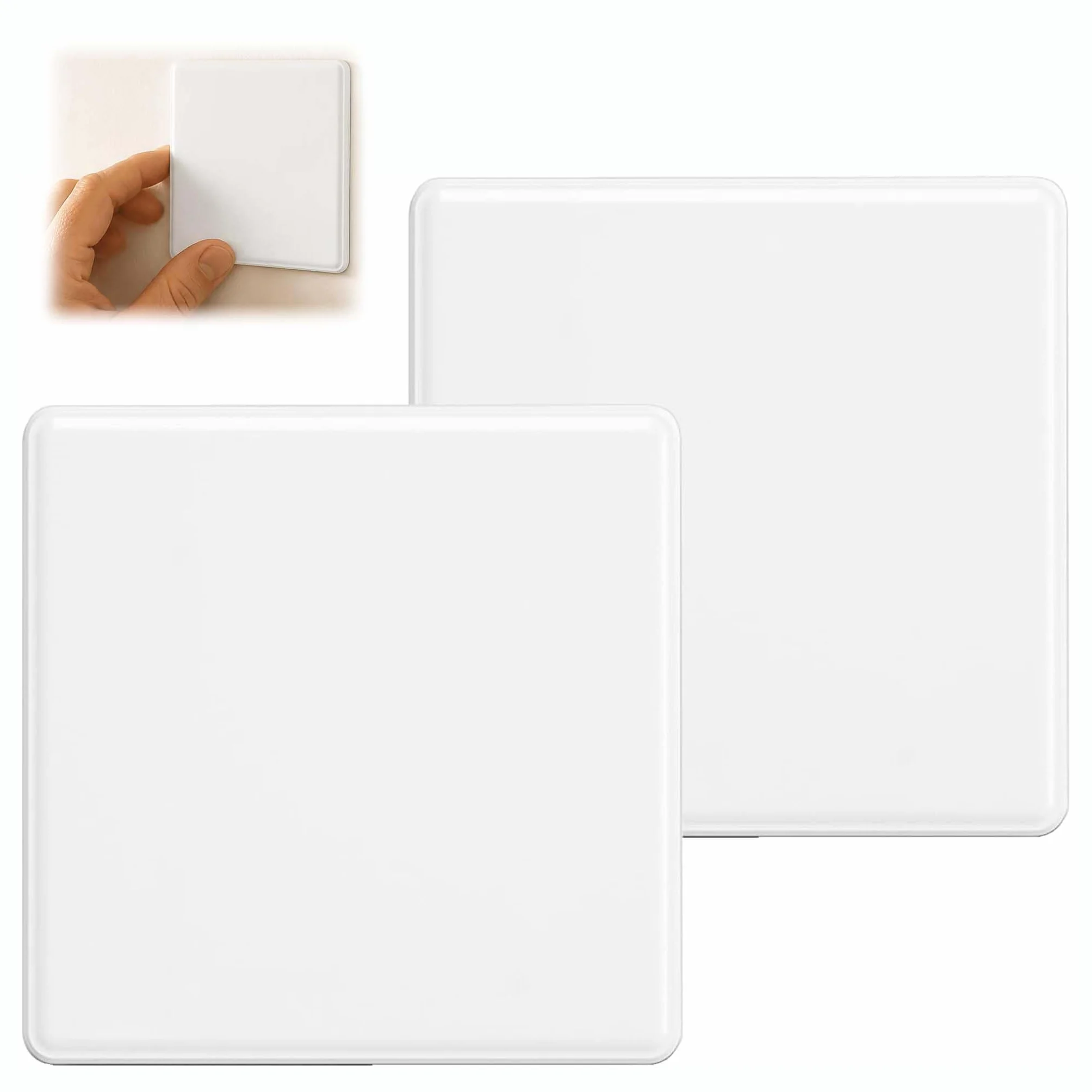 Cache Prise Murale Obturateur Électrique à Vis 86x86mm Blanc Lot de 2