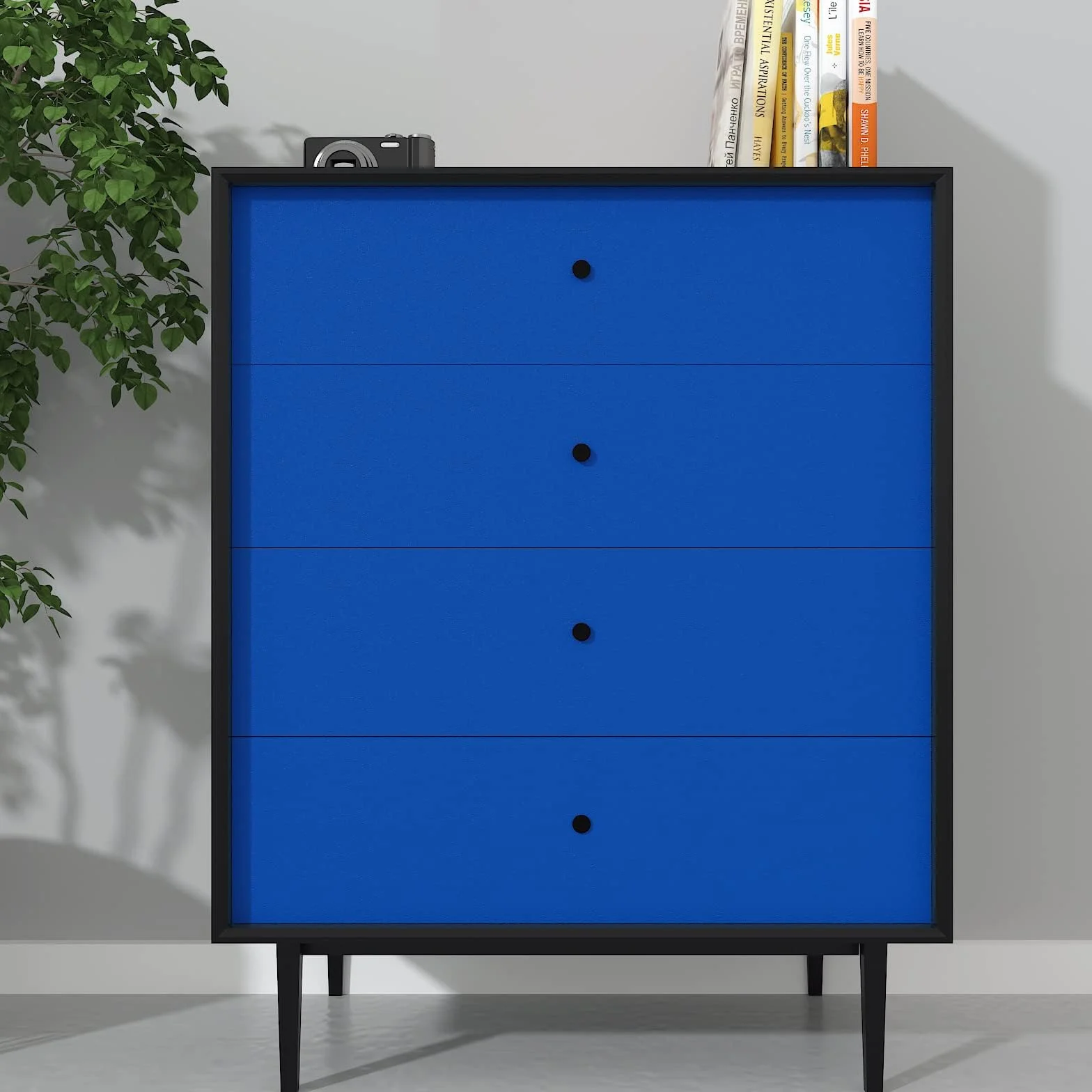 Film Adhésif pour Meubles Bleu Roya 40x300cm Autocollant Décoratif Vinyle Papier Peint