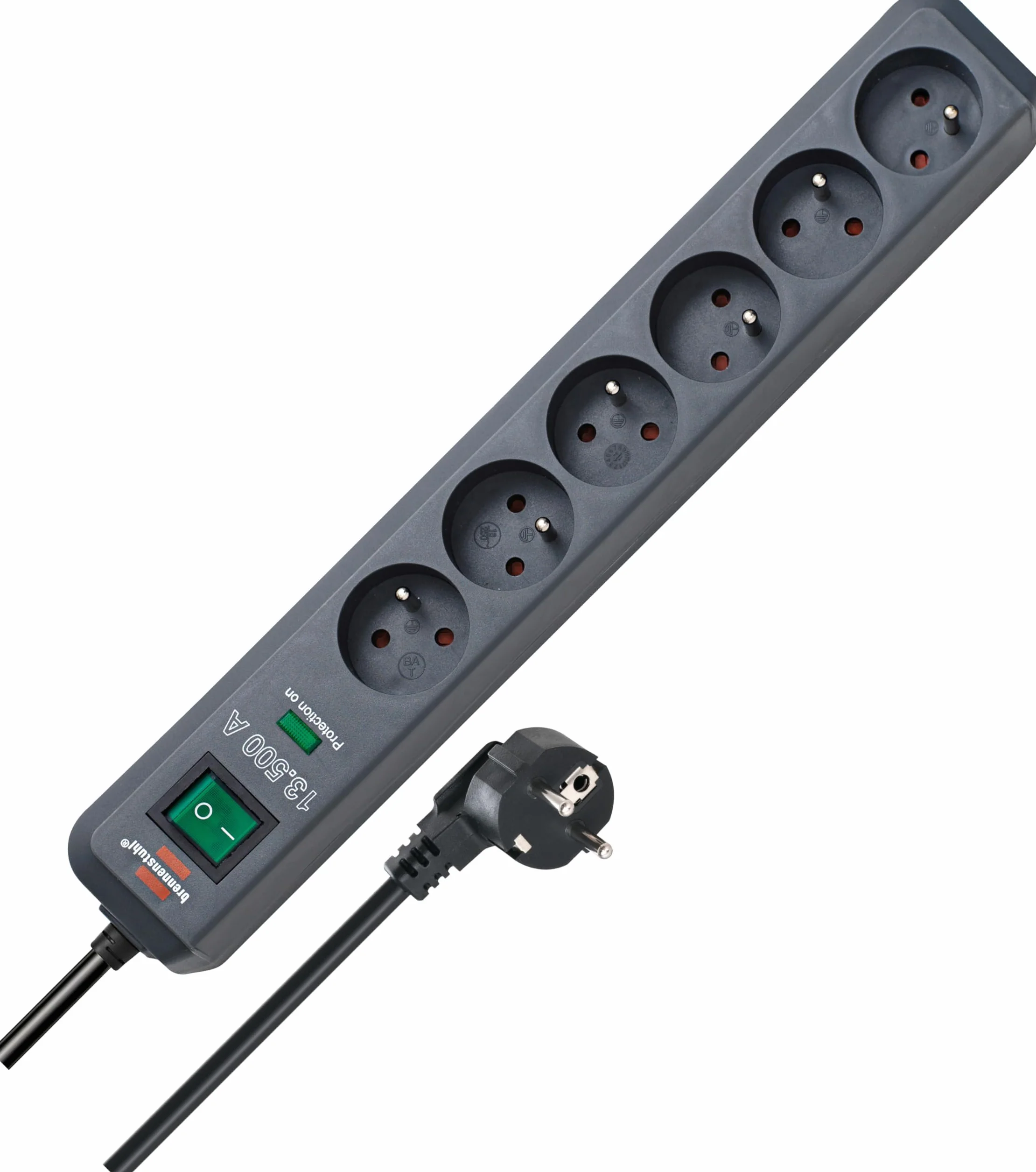 Brennenstuhl Multiprise ECO-LINE Anthracite 6 prises parasurtenseur 1,4m câble 13.500A