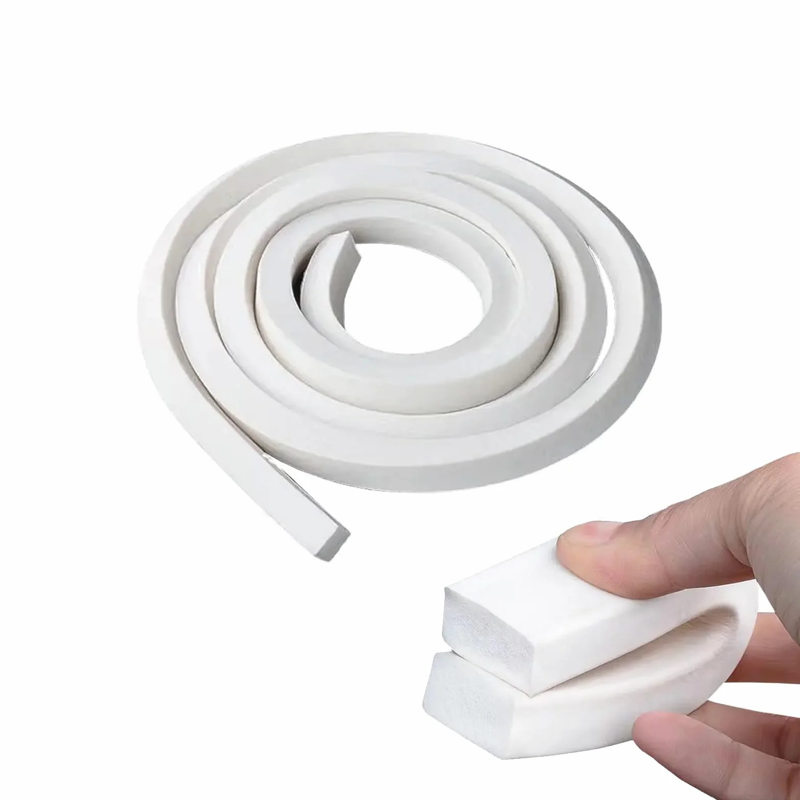 Bande d'étanchéité en mousse de silicone 1M 15x20mm Joint d'isolation résistant aux intempéries pour portes et fenêtres
