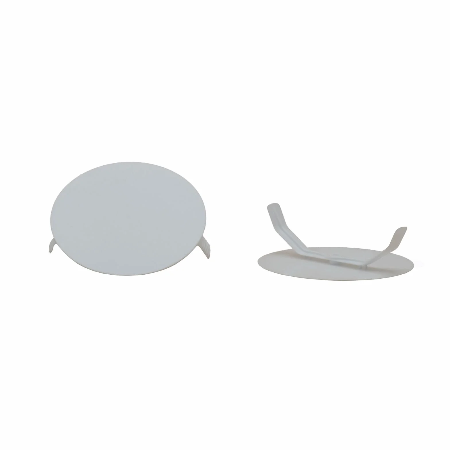Couvercles à ressorts blancs ronds Ø 72 mm pour boîtes encastrables Ø 60 mm lot de 5