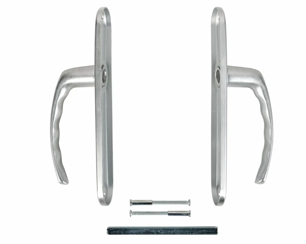 Vachette Set Poignée Porte Aluminium Argent Entraxe 165 mm