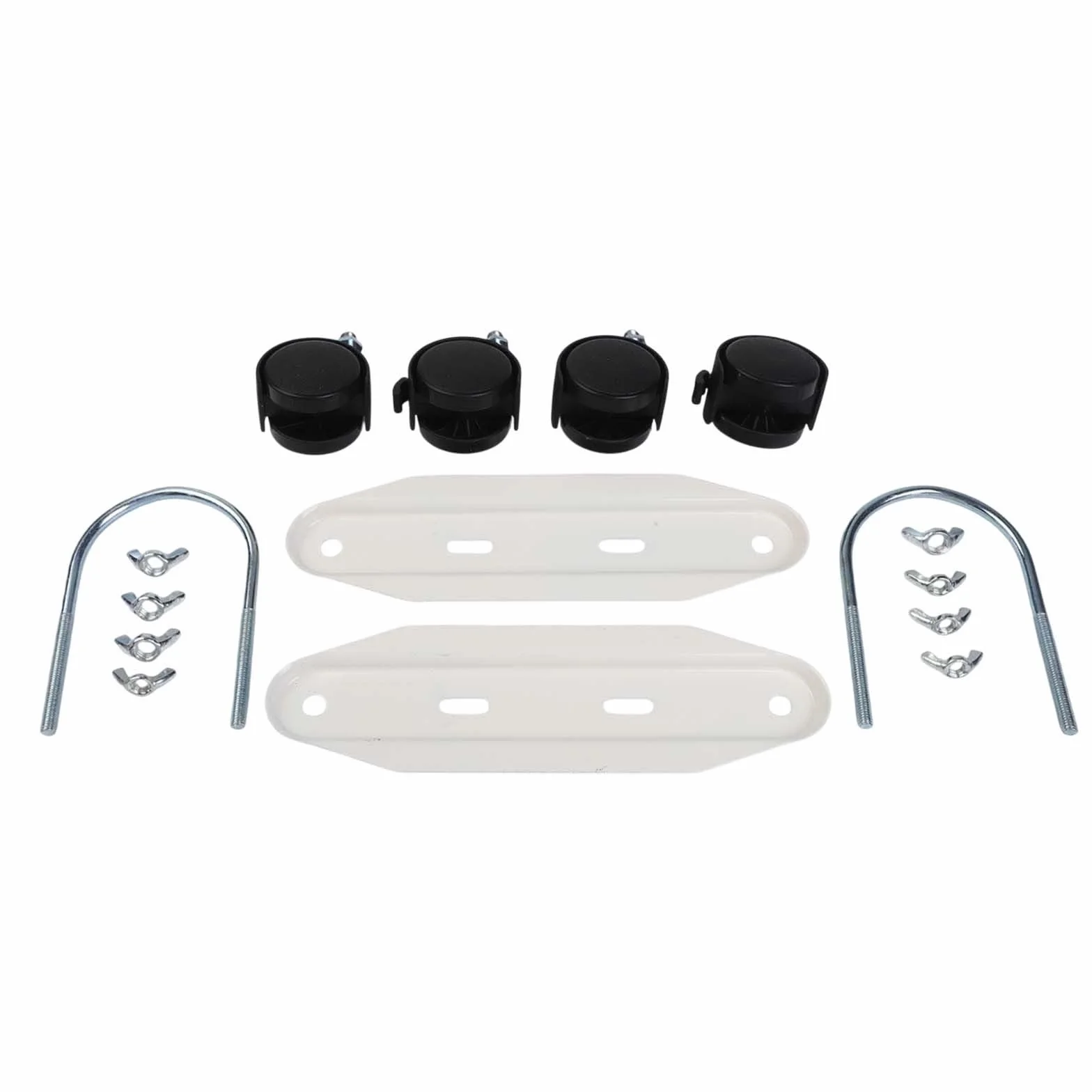 Lot de 2 supports de chauffage électrique avec roues rotatives à 360°, support radiateur en acier au carbone