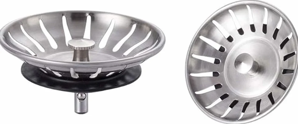 Ibergrif Bouchon Evier Cuisine Inox 78MM Filtre Evier Universel 2 Pièces