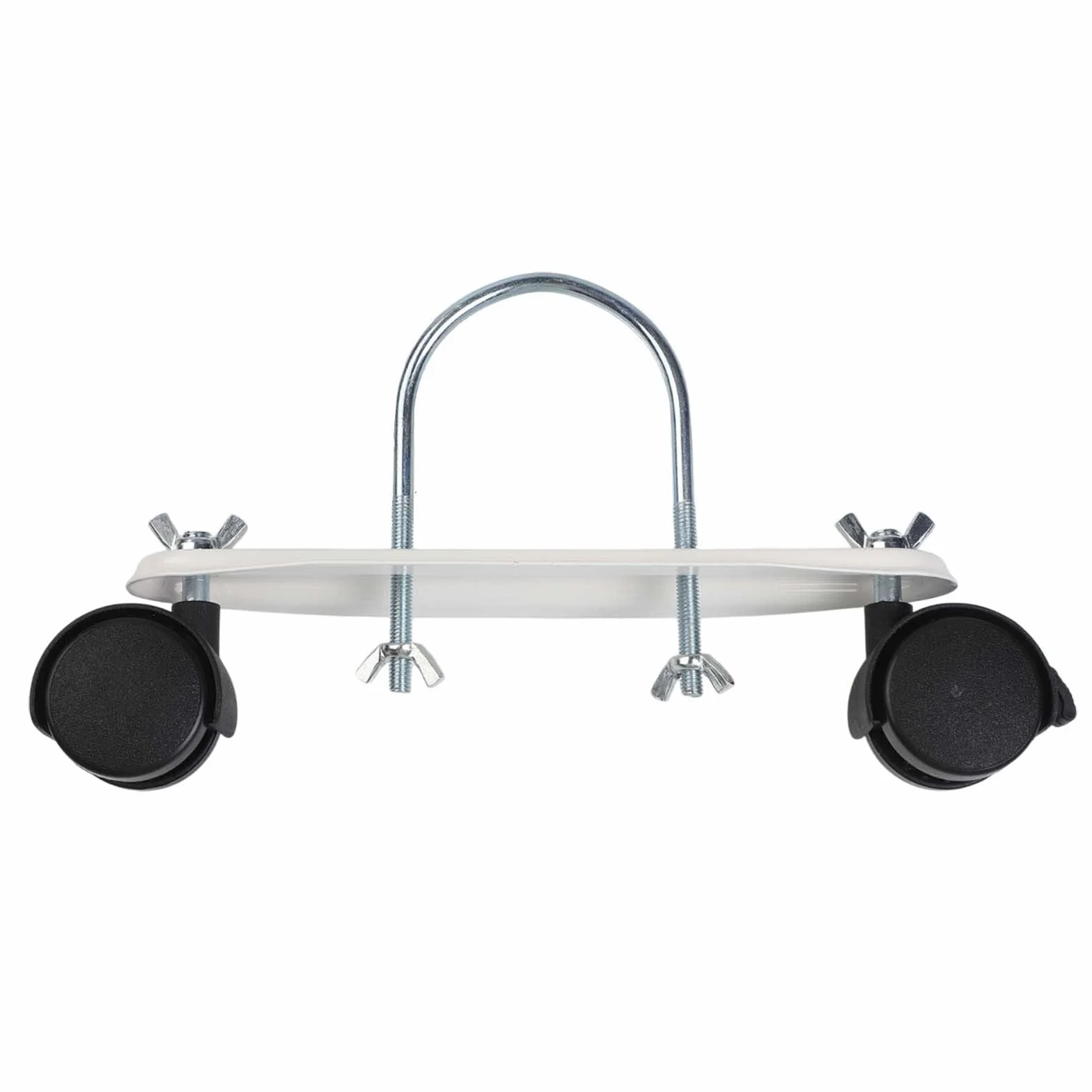 Lot de 2 supports de chauffage électrique avec roues rotatives à 360°, support radiateur en acier au carbone