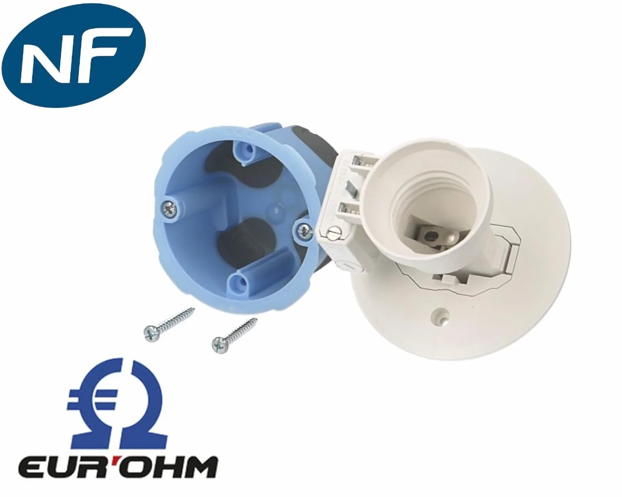 EUR'OHM KIT APPLIQUE CLOISON SECHE E27 AIR'METIC DCL D54 AVEC DOUILLE E27
