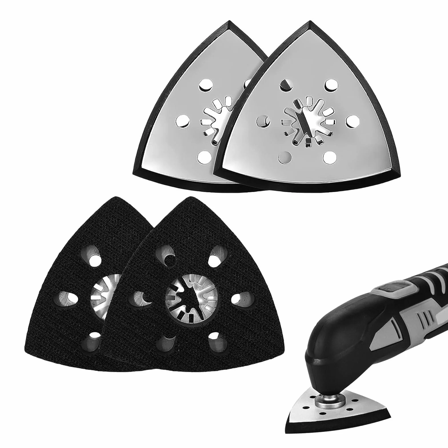 Patin ponceuse triangulaire 93mm Plateau de ponçage multifonction pour Bois Plastique Dur