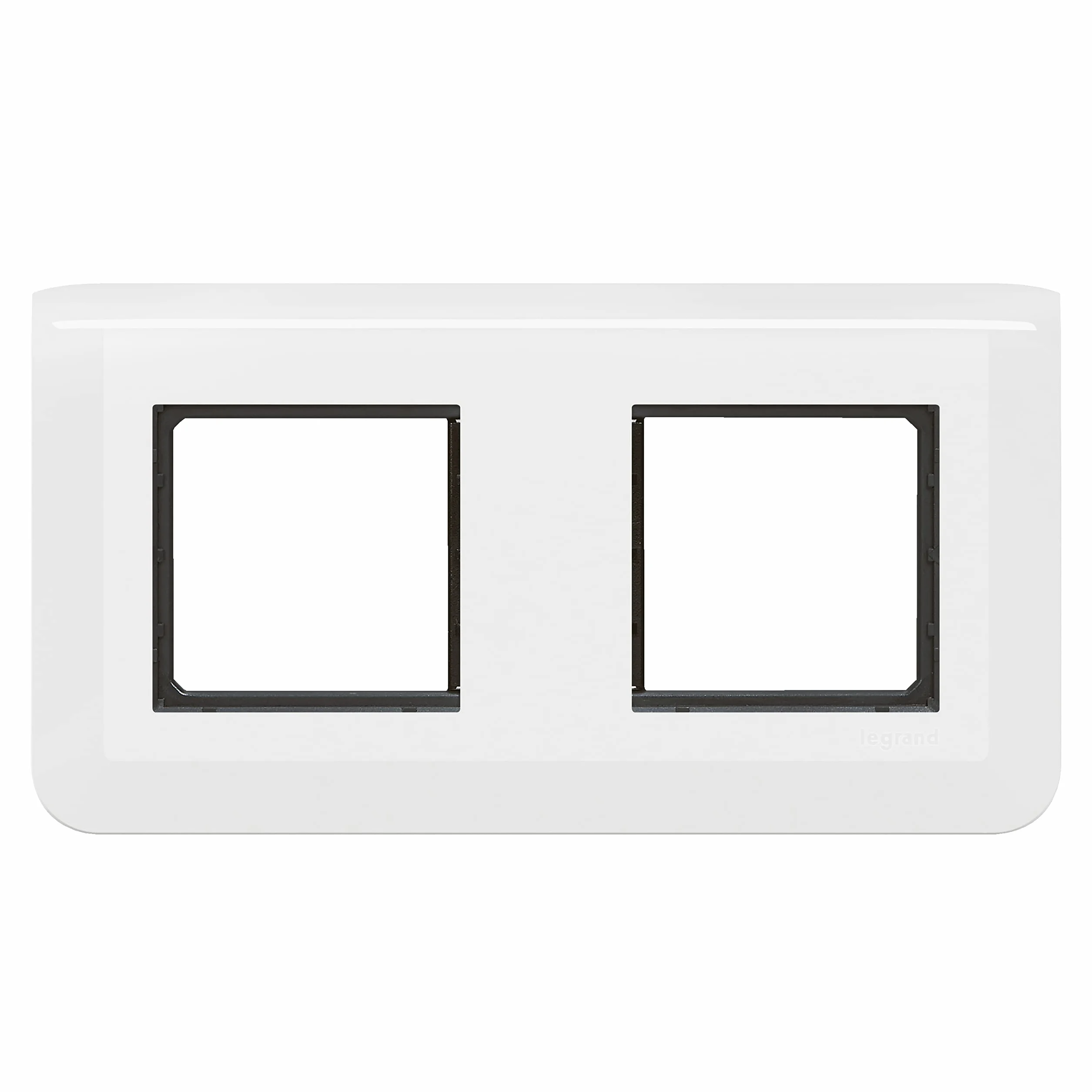 Legrand Plaque Mosaic 2x2 Modules Blanc Brillant Fixation Vis Boîte Encastrée