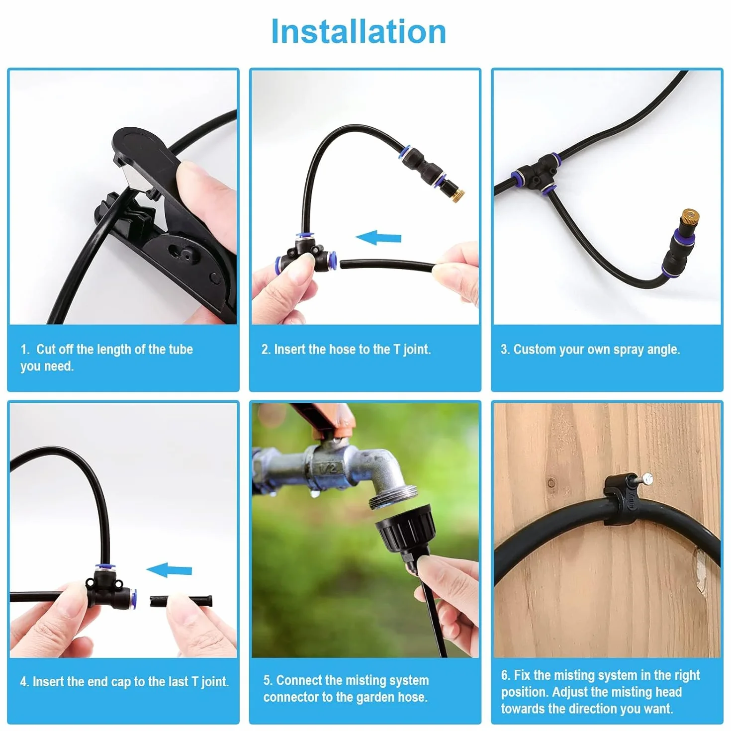 Landrip Brumisateur Extérieur 10M Kit d'Irrigation Système Brumisateur Terrasse Jardin