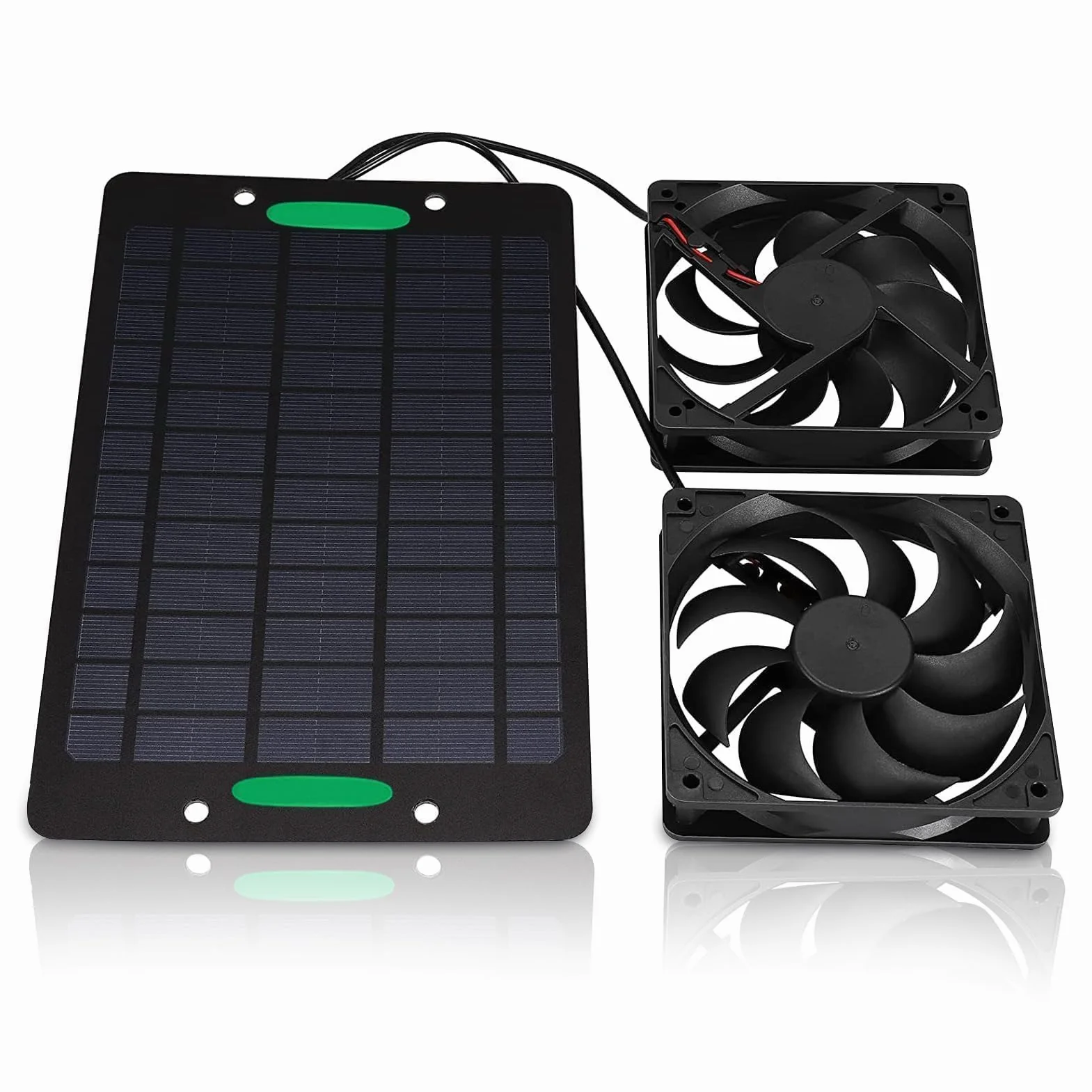 Agatige Kit de ventilateur à panneau solaire 10 W résistant aux intempéries pour petits poulaillers serres abris