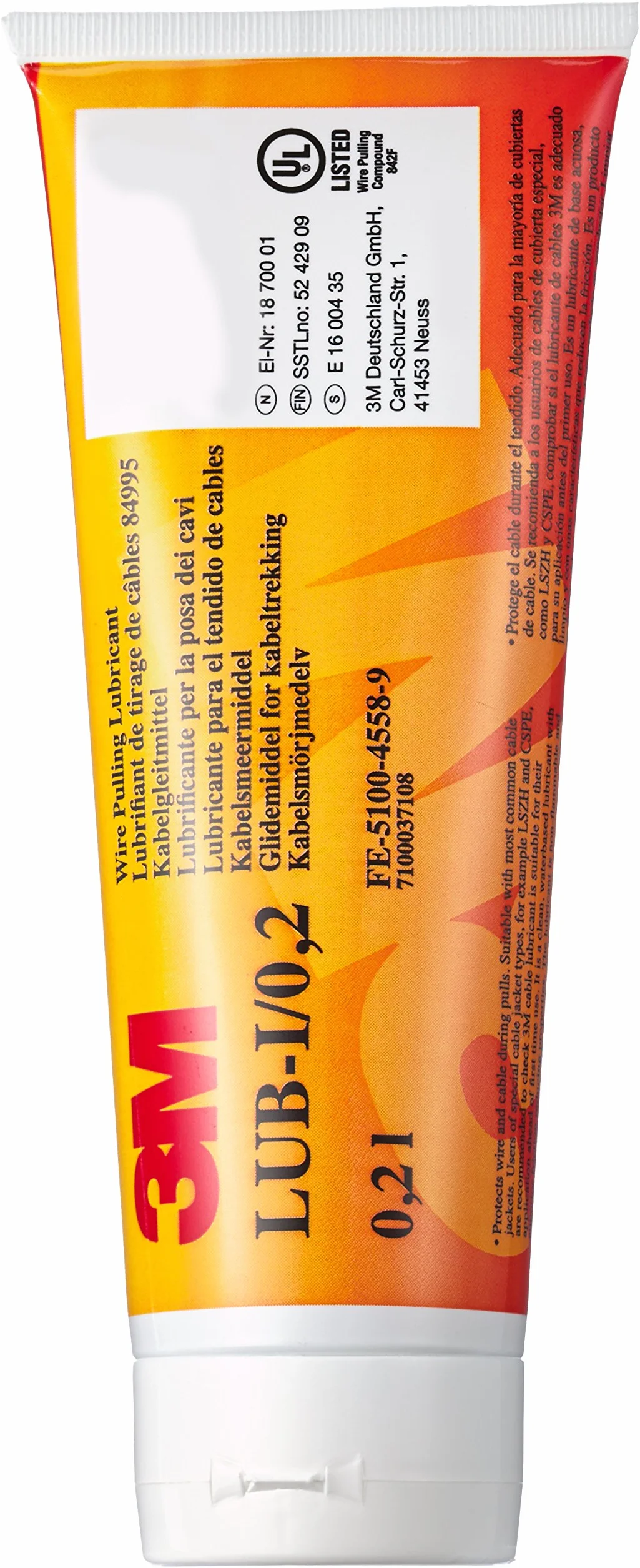 3M LUB-I Lubrifiant pour Tirage de Fils et Câbles, Tube 0,20 L