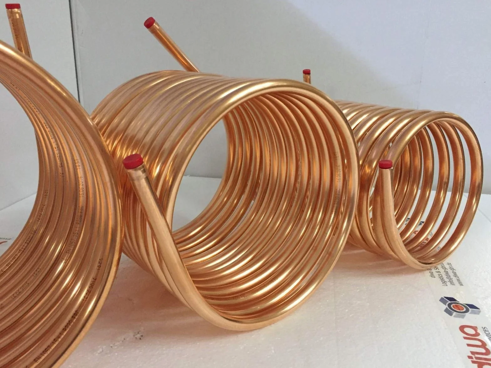 Spirale en tube de cuivre souple 12 x 1 mm 10 m Ø 20 cm
