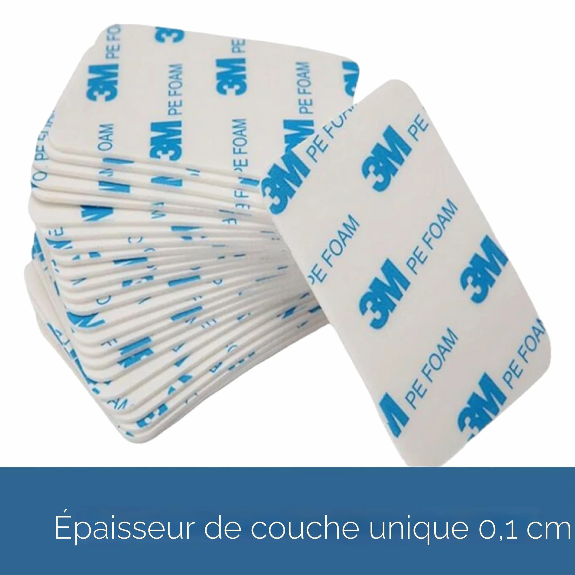 Rubans adhésifs double face 1600T 25 mm x 50 mm imperméables mousse PE