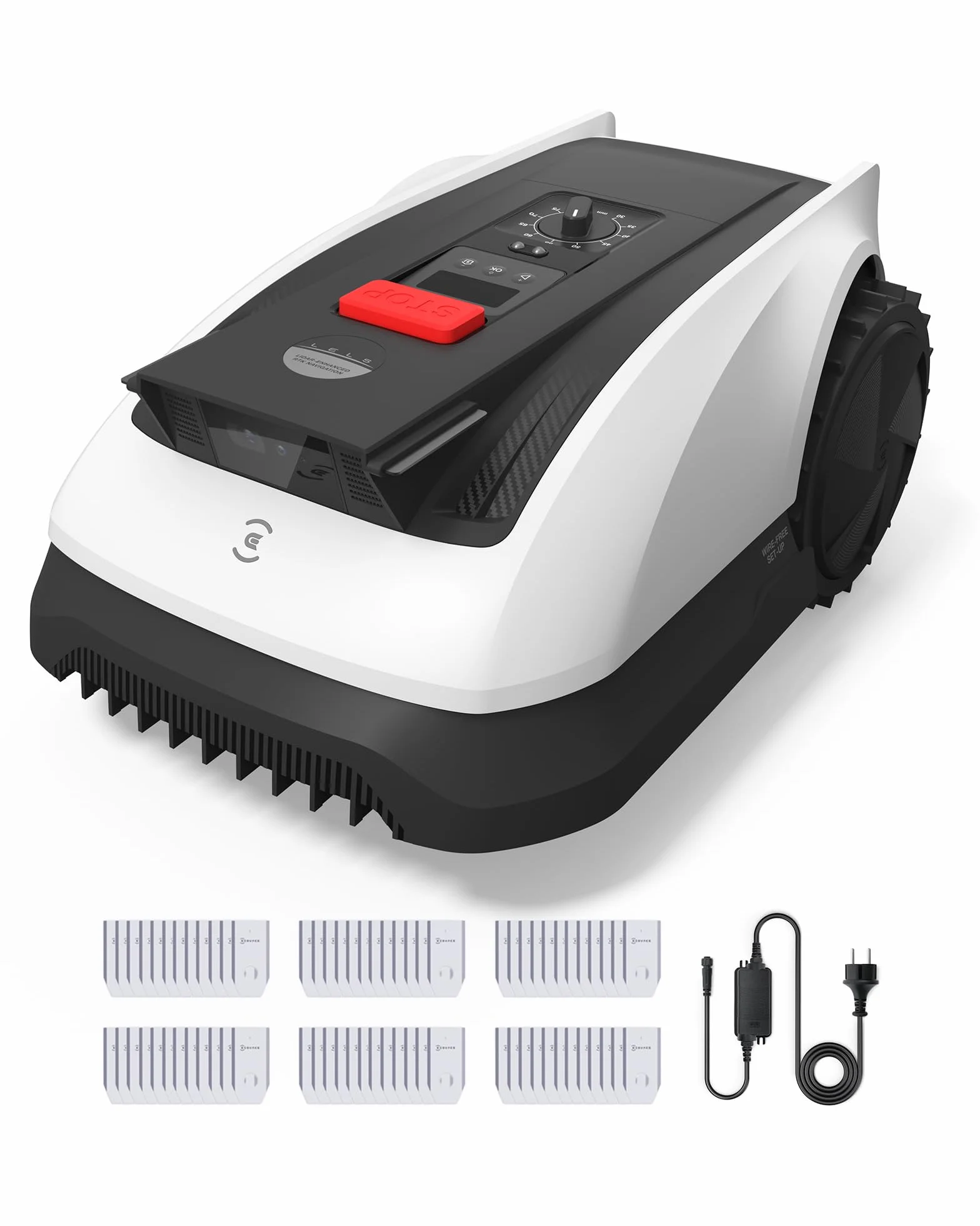 ECOVACS Goat O800 Robot Tondeuse sans Fil 800 m² RTK+Vision Lidar Cartographie Automatique