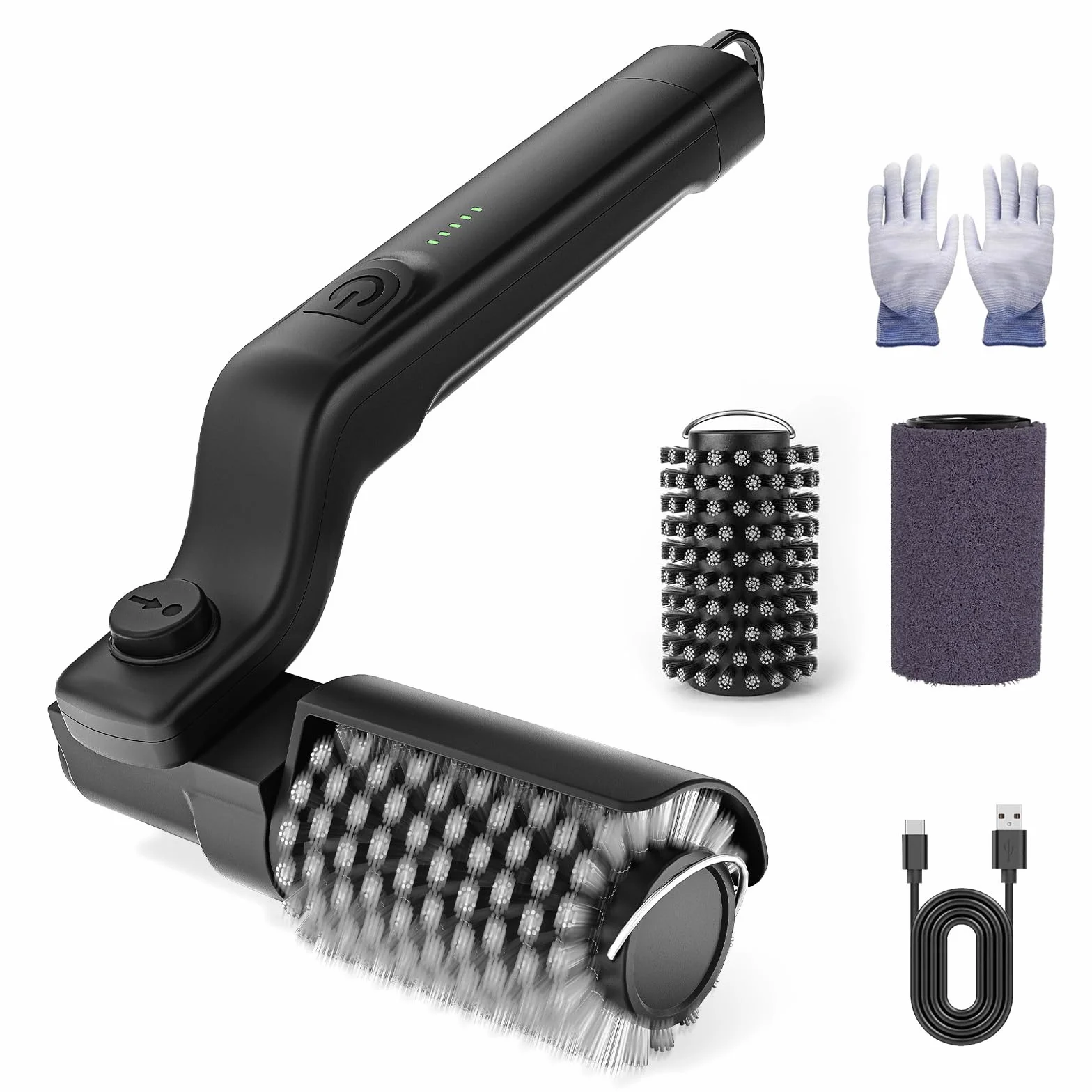 Brosse à récurer automatique pour barbecue 180° réglable, contrôle 3 vitesses, acier inoxydable rechargeable, imperméable