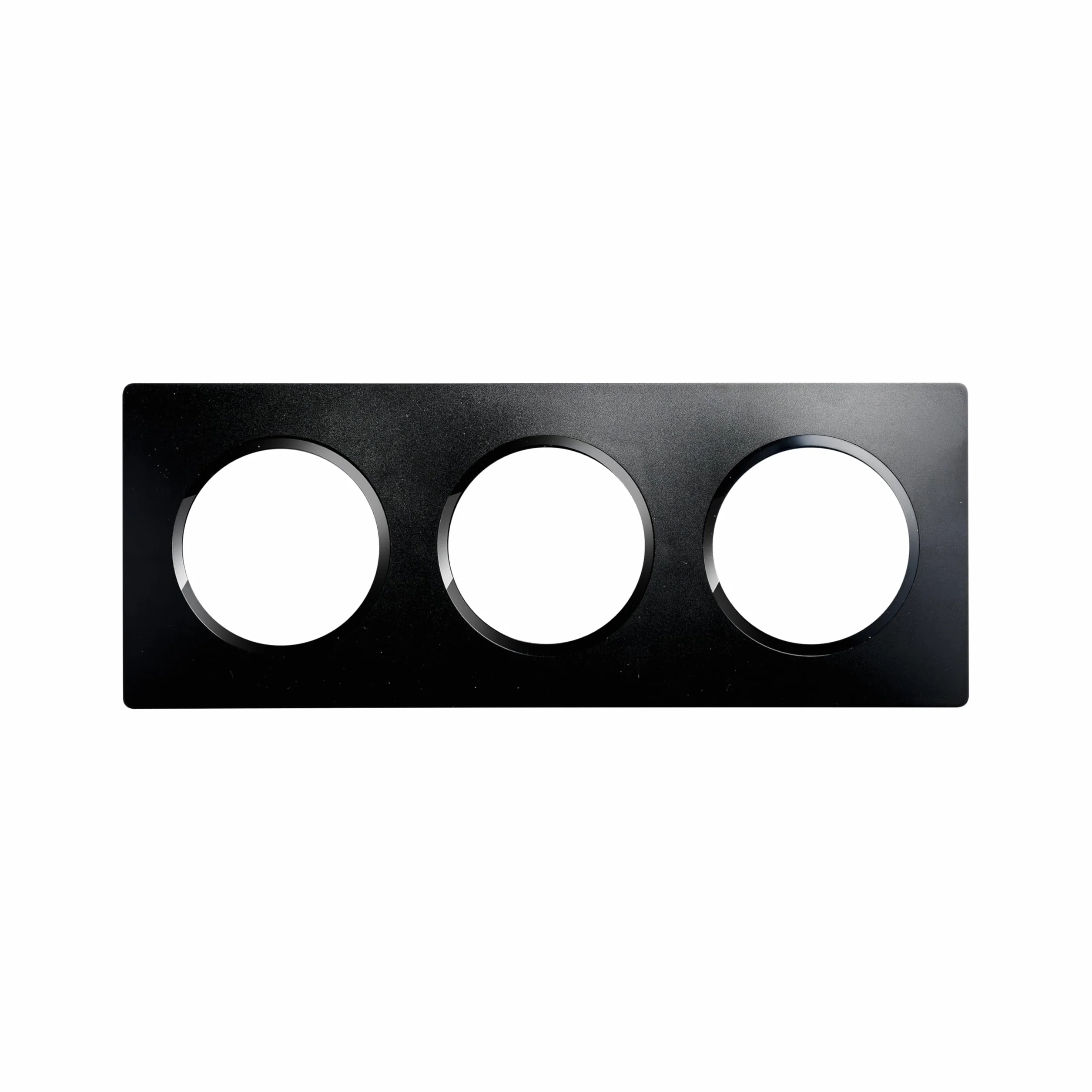 DEBFLEX Casual Evo Plaque de Finition 3 Postes ABS Noir Intense 158 x 86 x 10 mm