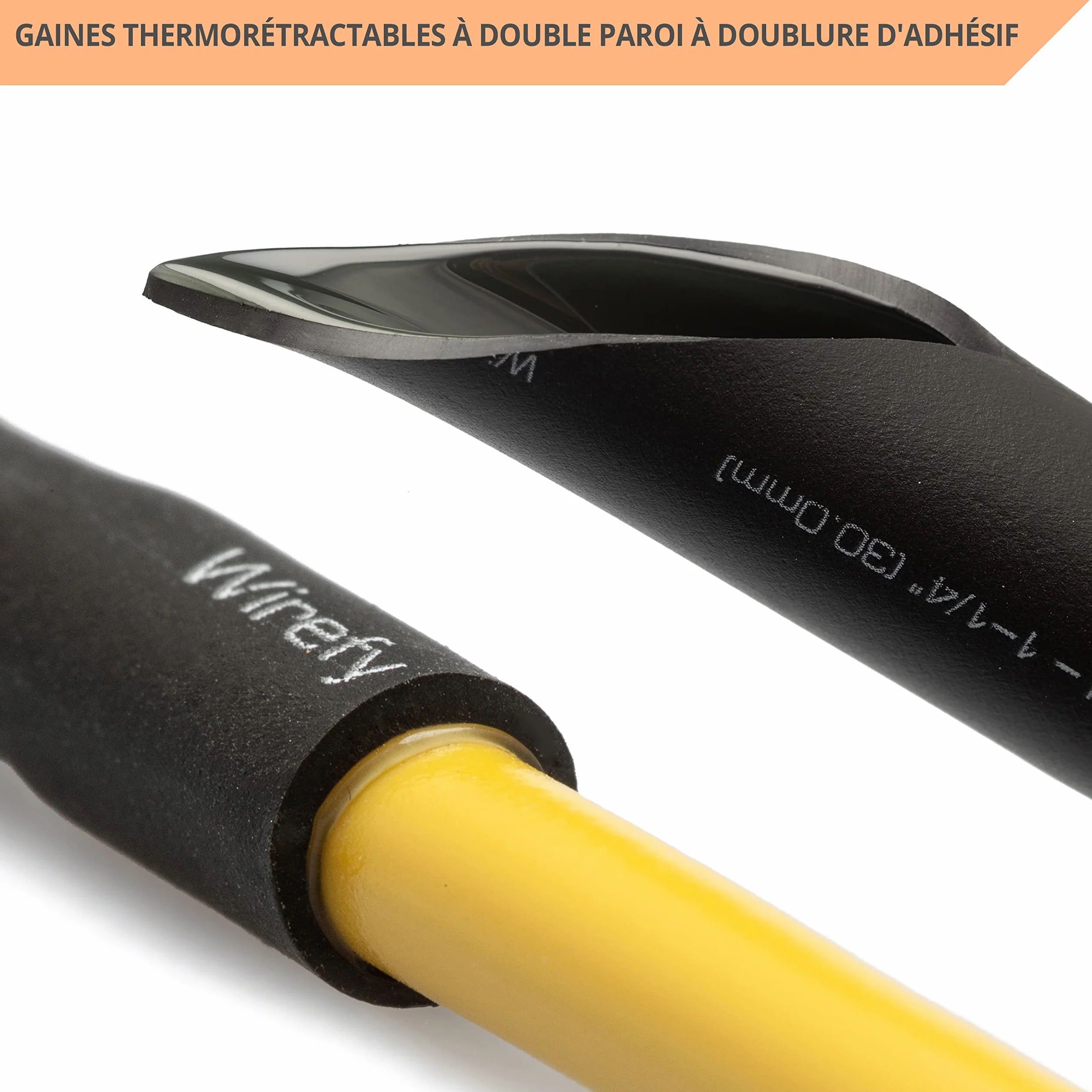 Gaine Thermorétractable Etanche 3:1 39 mm 15 m Noire