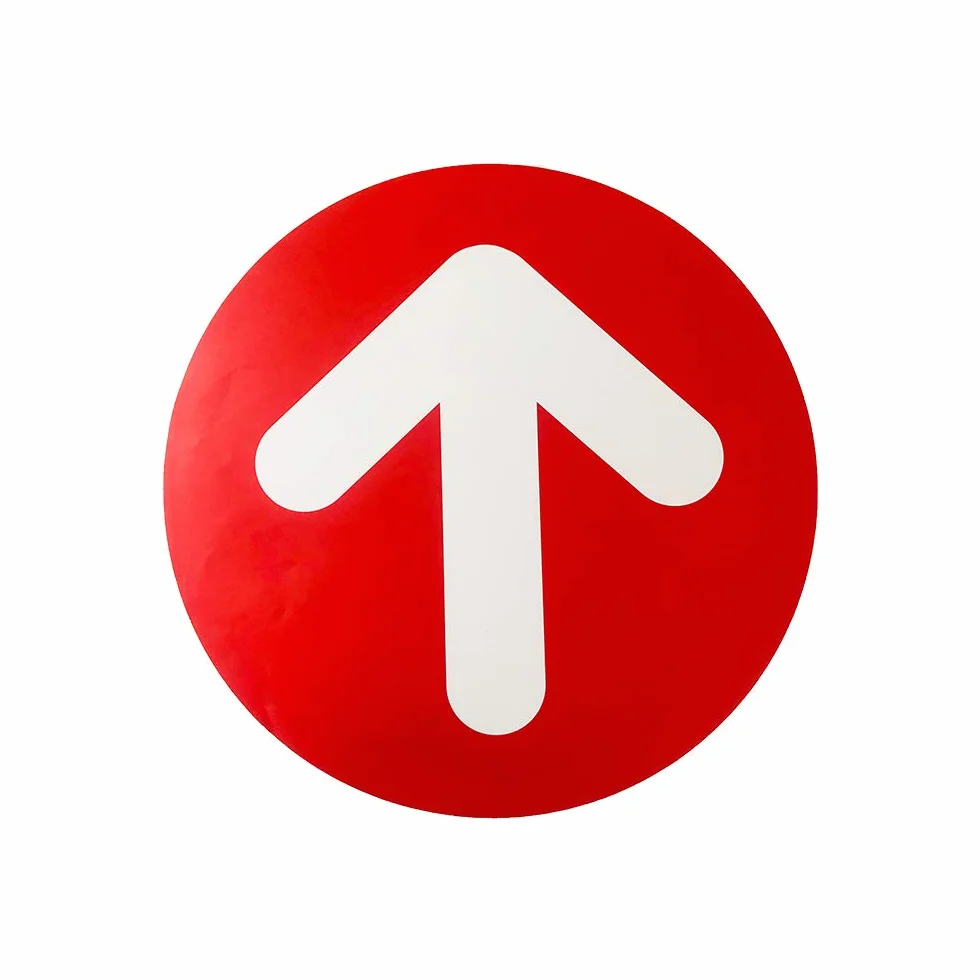 TAOPE 12 Pièces Autocollants de Sol Ronds Antidérapants 31 cm Signalisation Circulation Sécurité