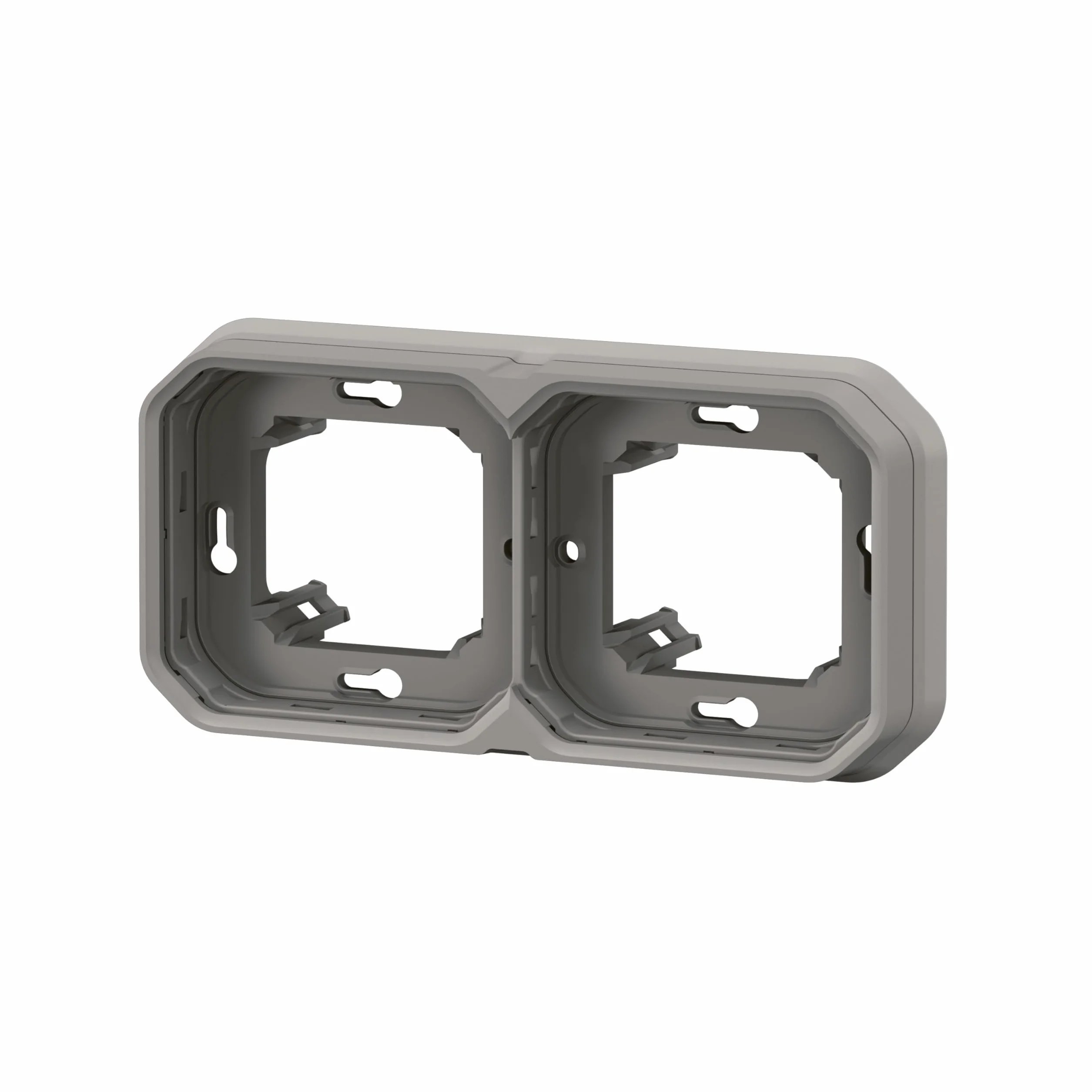 Legrand Plexo Plaque d'Encastrement 2 Postes Horizontal ou Vertical Gris 069683L