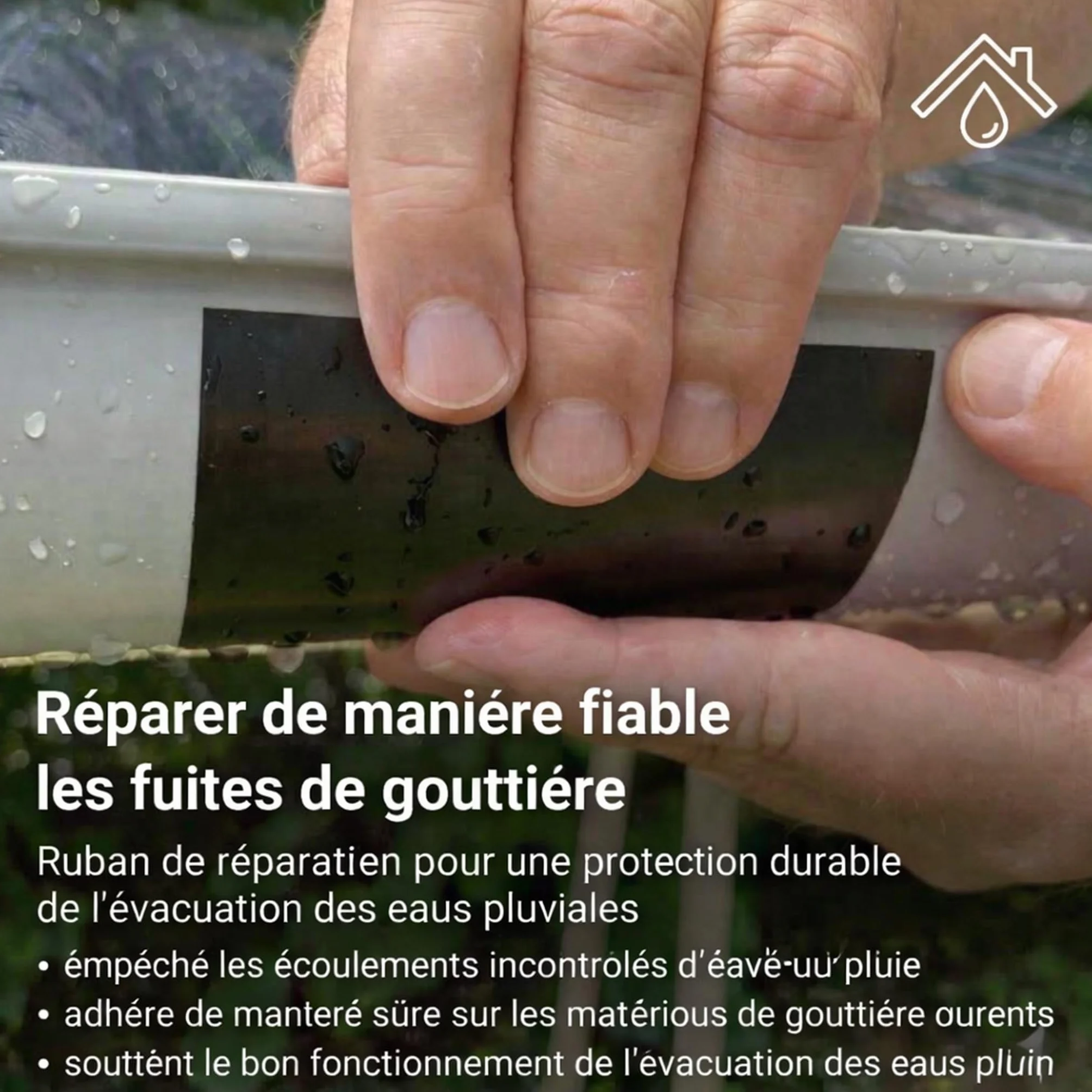 Ruban adhésif sous-marin étanche réparation piscine 10 cm x 150 cm transparent