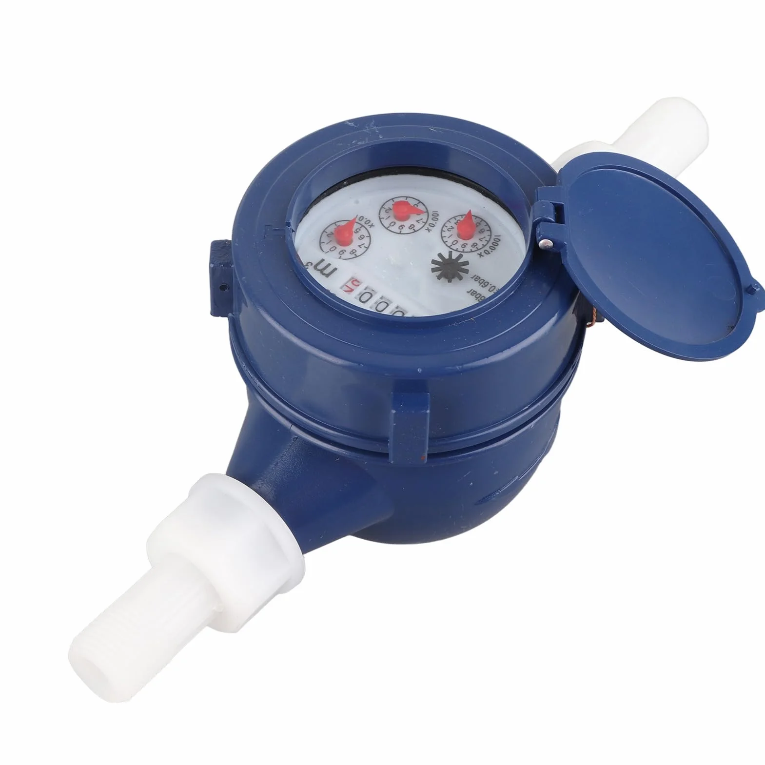 Compteur d'Eau Froide Plastique 1/2" DN15 Débitmètre Jardin