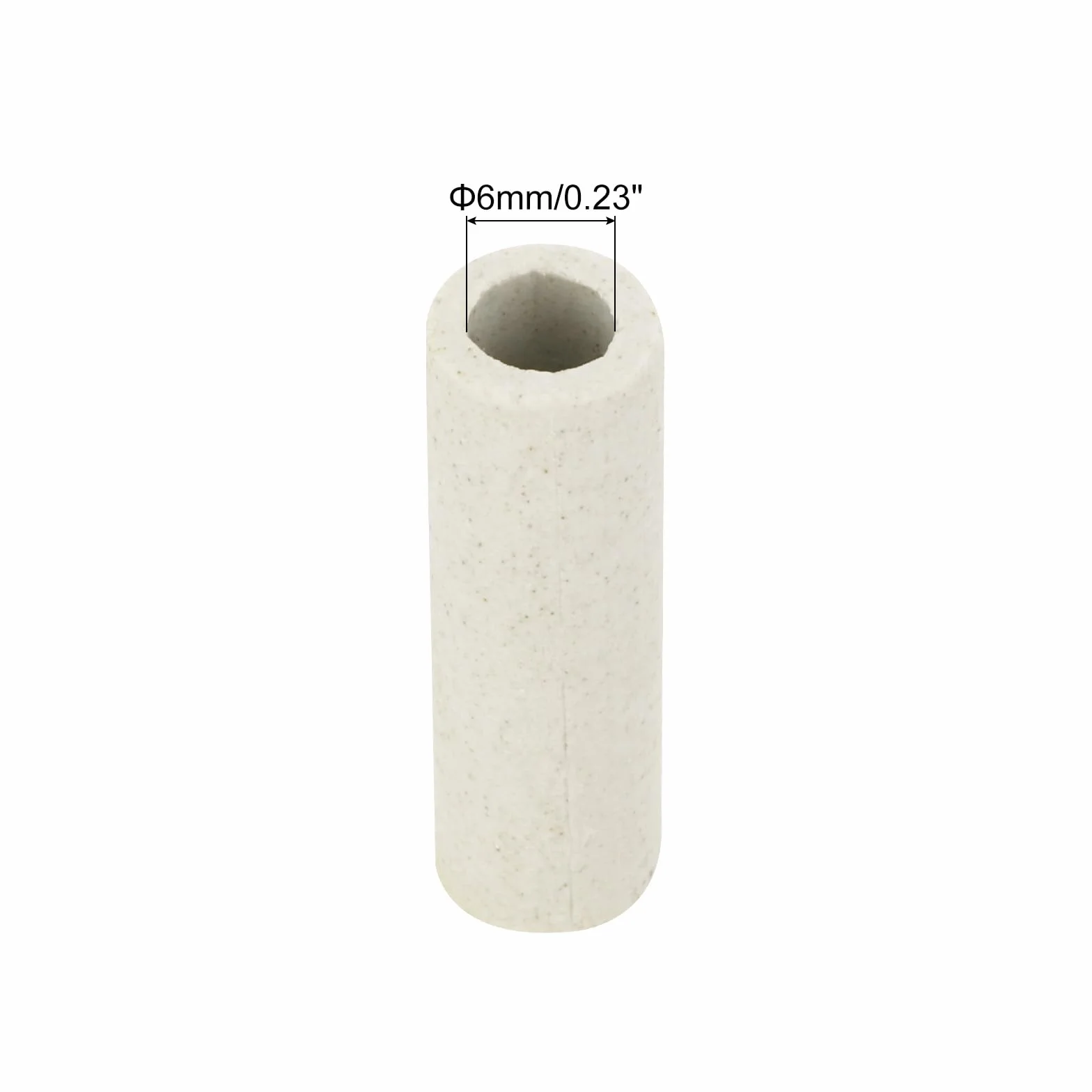 QUARKZMAN 20pcs Tube en Céramique Isolée 6mm pour Protection Thermique Isolation Faisceau Fils Électroniques Alésage Unique 9x30mm