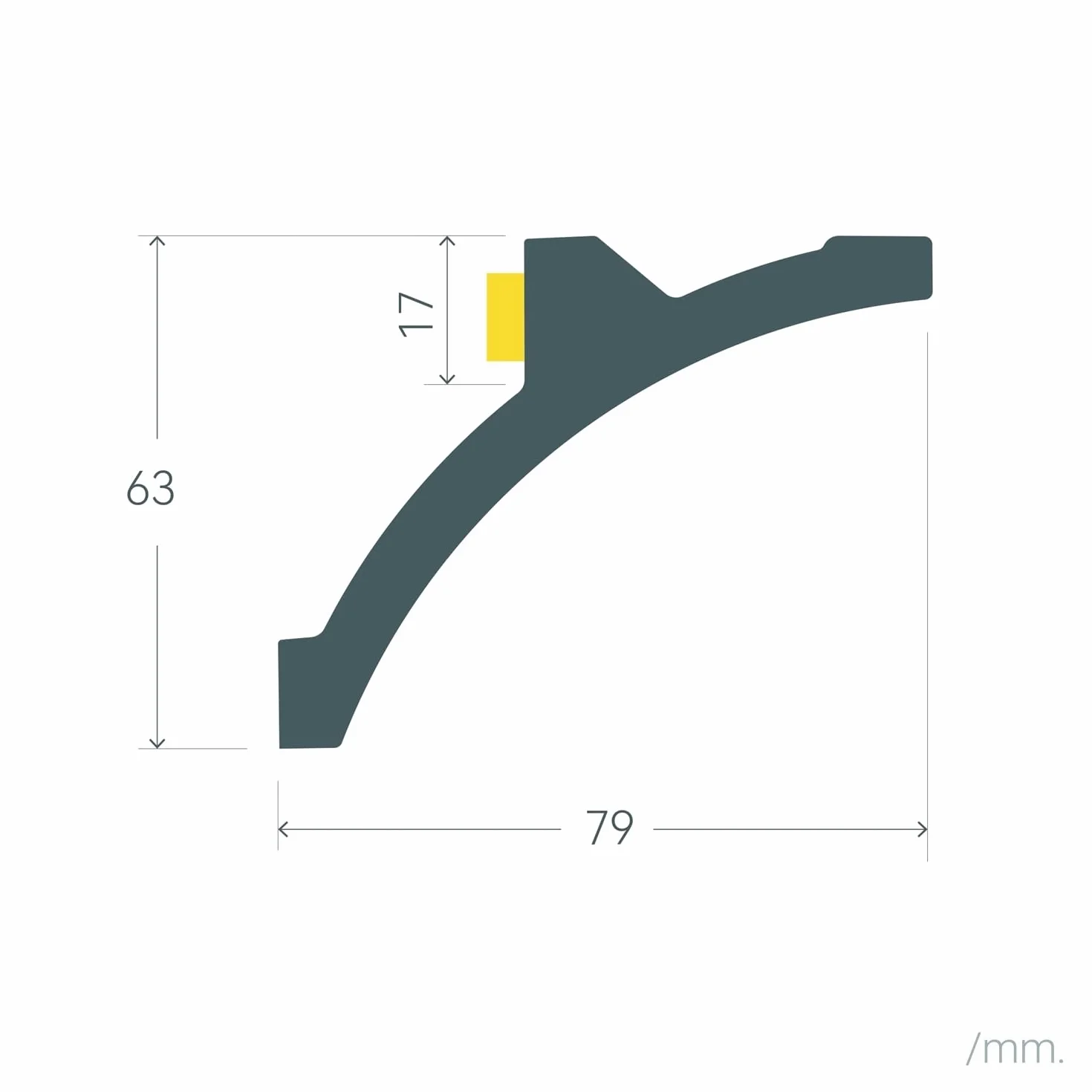 LEDKIA LIGHTING Moulure Arc 2m Ruban LED Blanc