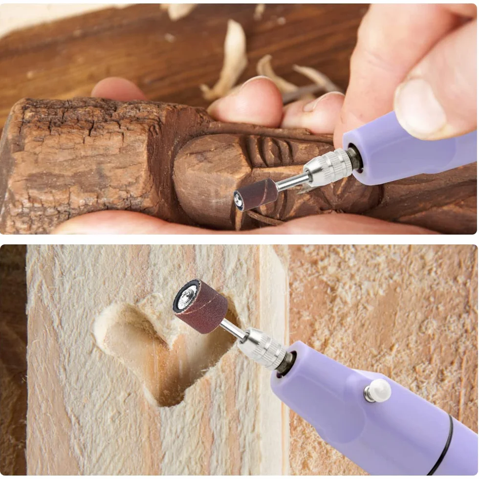 TOVOT Ponceuse à Tambour 240 Grains 106 Pièces avec Mandrin 3mm