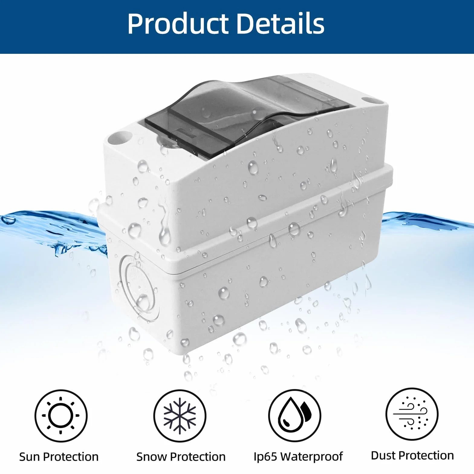 Coffret Electrique Etanche IP65 2 Modules Exterieur Tableau Electrique Jardin