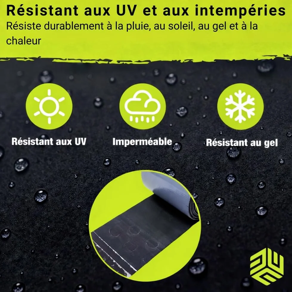 Bande d’Étanchéité EPDM Butyl - Ruban Étanchéité Extérieur - noir (5cm x 5m)