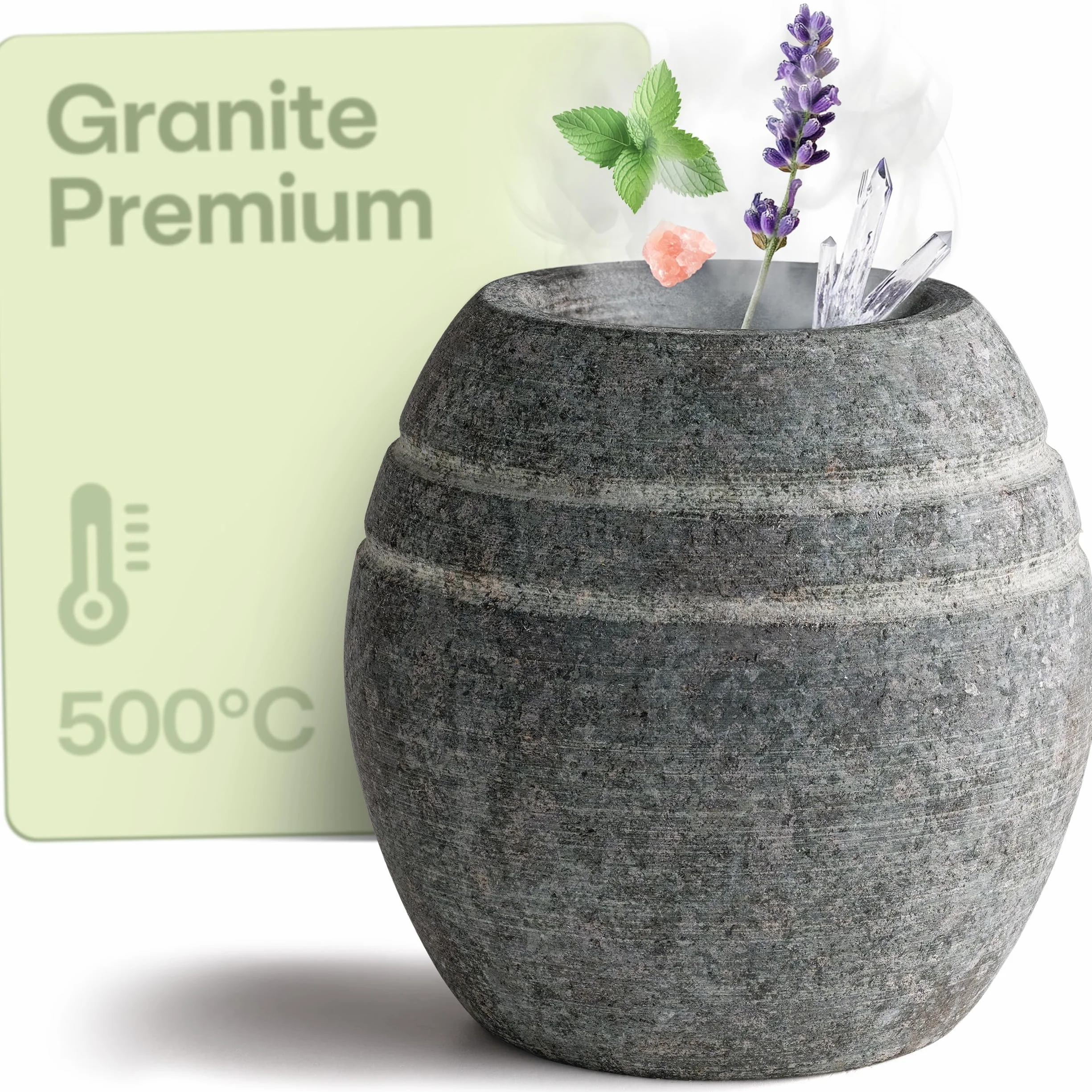 Praknu Bol aromatique pour infusions en granit pour sauna – Format compact