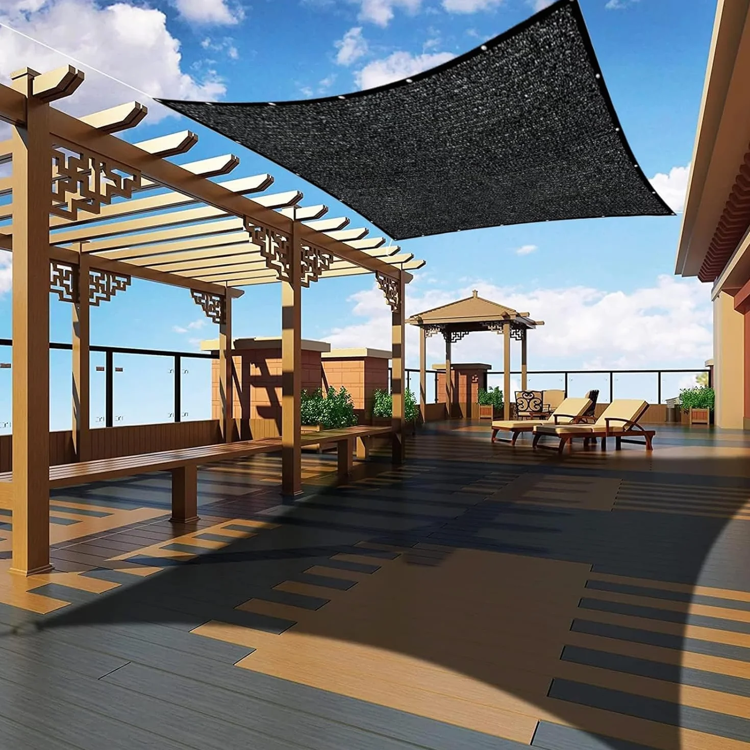Filet D'Ombrage Protection Solaire 95% UV Tissu Toile d'ombrage Coupe-Ventpour Serre Jardin Pergola