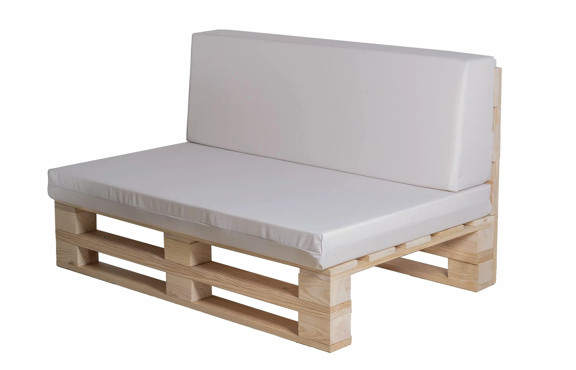 PALETS TALAVERA SL Ensemble Complet de canapé en palettes + Ensemble de Coussins (Imperméables, Beige, 120x60cm)