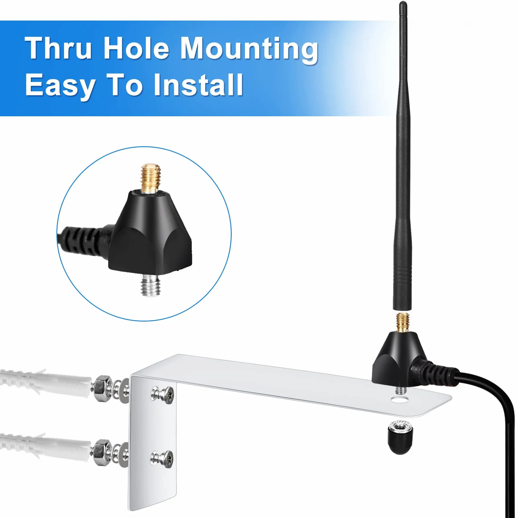 GTO Ouvre-Porte Smart Gate 433,92 MHz Récepteur Longue Distance Antenne 3 m Faible Perte Compatible Tout Été