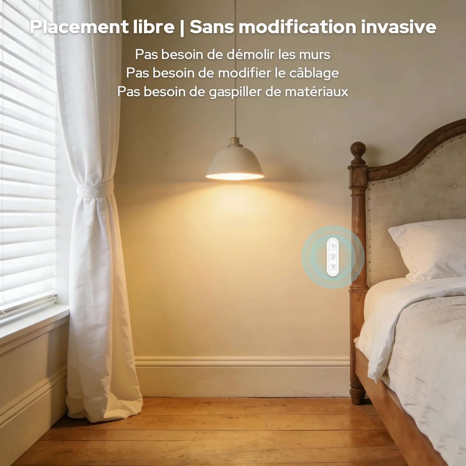 LoraTap ZigBee Lot de 2 télécommandes intelligentes 3 boutons pour volet roulant Tuya Smart Life