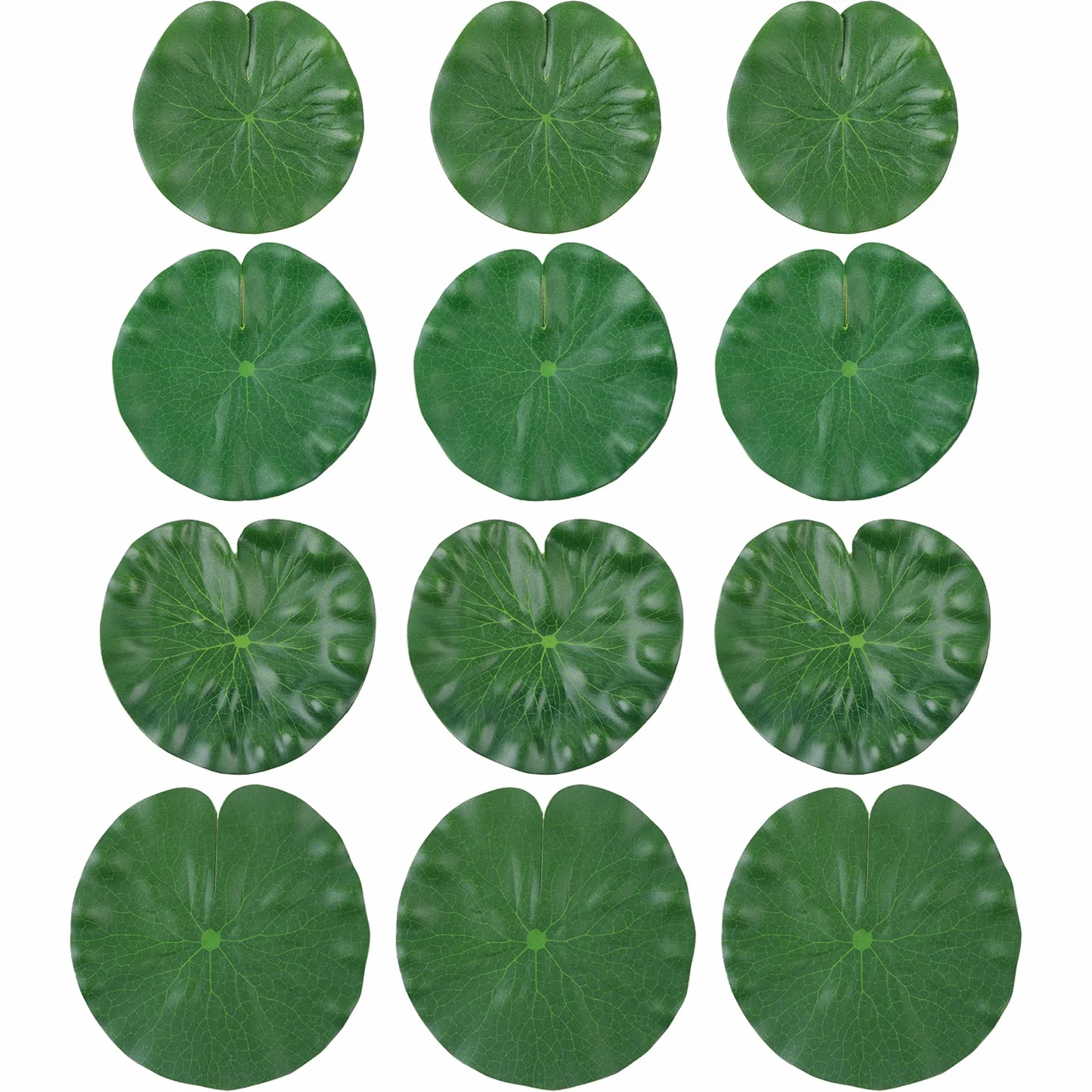 Lot de 12 Feuilles de Lotus Artificielles,Nénuphars Artificiels,Plantes Flottantes en Mousse pour Maison,Étang,Jardin,Aquarium,Piscine,Bassin Décoration